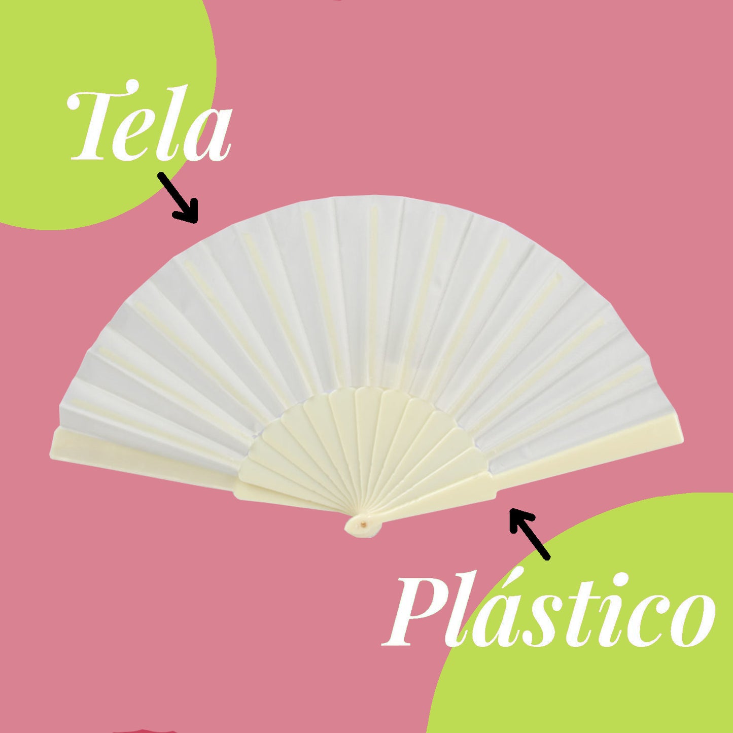 Home Universal® H.U.S.L® Pack 12 Abanicos Plástico 23CM, Abanicos para Eventos, DETALLES PARA LOS INVITADOS, REGALOS DE BODA, FIESTAS, COMUNIÓN O BAUTIZO, REGALOS COMUNIÓN PARA INVITADOS (Beige)