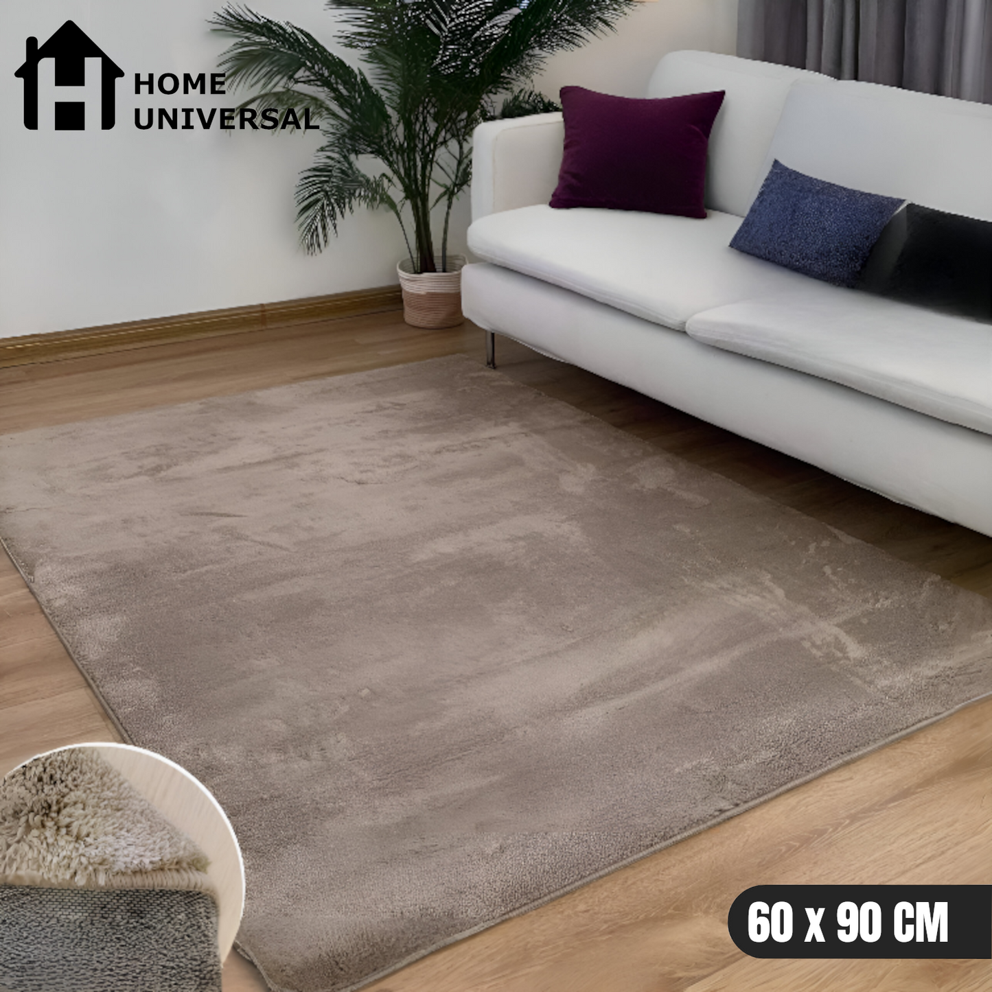 HOME UNIVERSAL Alfombra para Sala de Estar Alfombra Grande Suave y Esponjosa Alfombras Peludas Que no se Desprenden Alfombra Motley Tie-Dye Alfombras Modernas para Interiores (Marron)