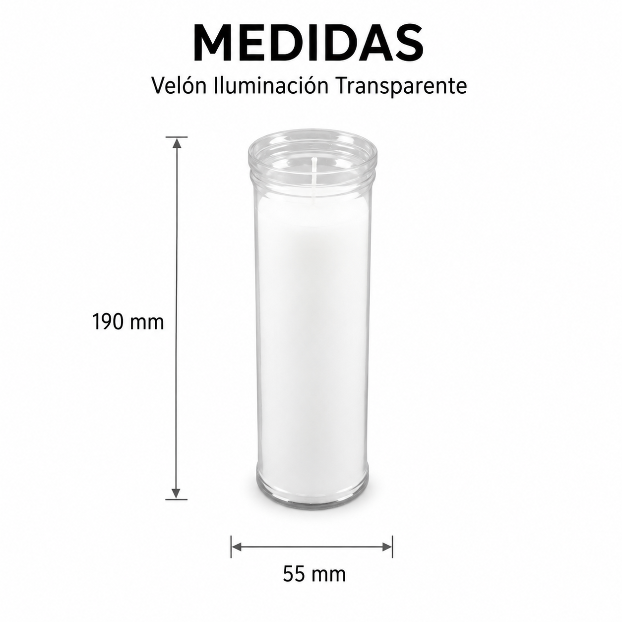 Home Universal® Velón Votivo para Iglesia y Altar, Rojo o Transparente, Varios Tamaños, Larga Duración, Ideal para Oración, Capillas, Iglesias y Velatorios (Velón Iluminación Transparente (6 Uds))