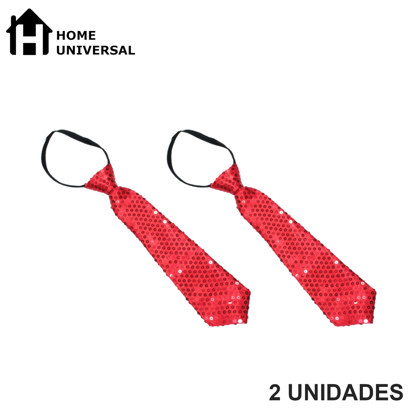 Home Universal® Accesorios de Fiesta – Corbata de  Purpurina y Lentejuelas para Hombres y Mujeres | Complementos de Disfraz Elegantes y Divertidos (2 Unidades)