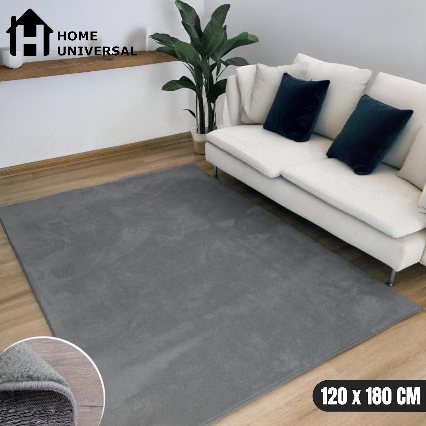 HOME UNIVERSAL Alfombra para Sala de Estar Alfombra Grande Suave y Esponjosa Alfombras Peludas Que no se Desprenden Alfombra Motley Tie-Dye Alfombras Modernas para Interiores (Gris)