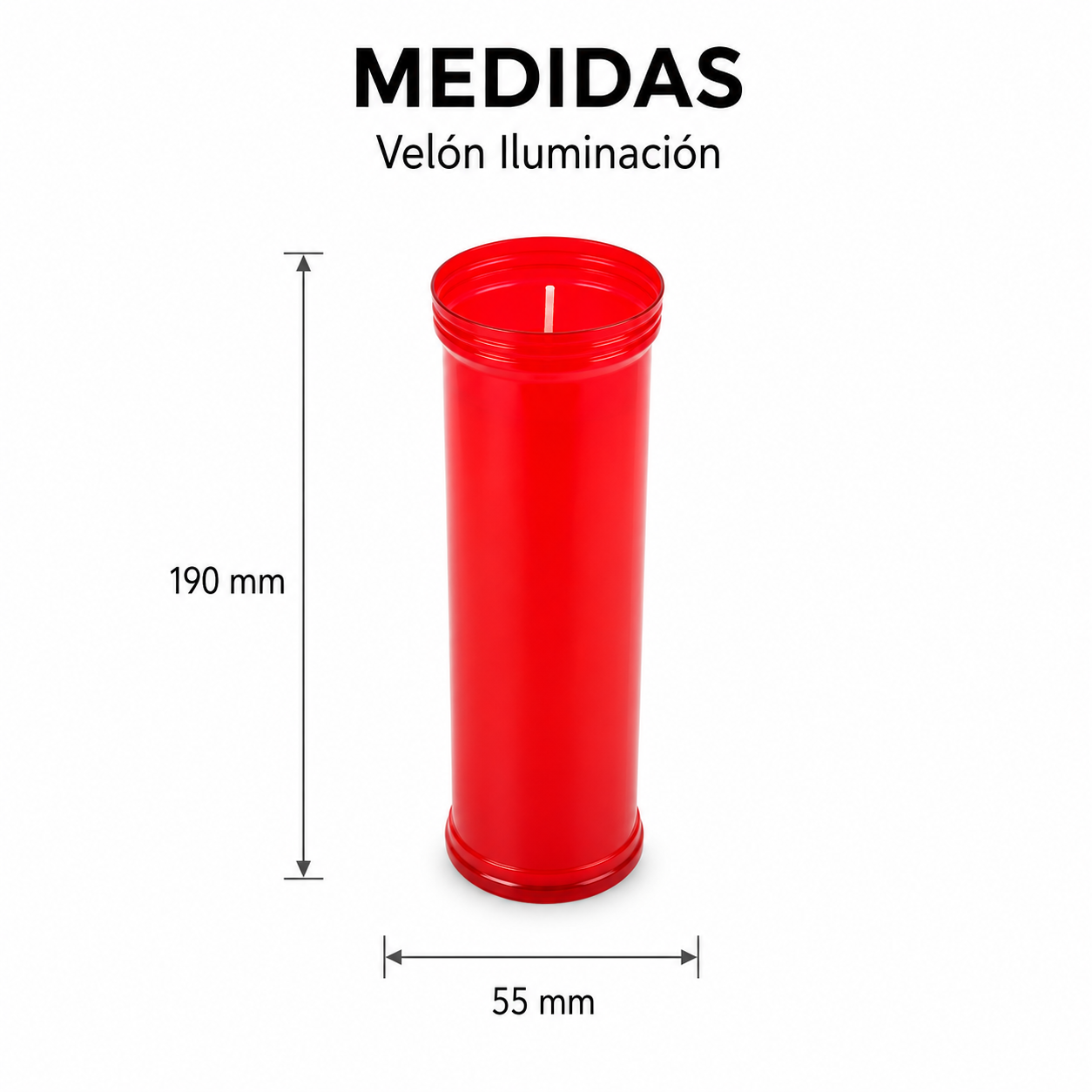 Home Universal® Velón Votivo para Iglesia y Altar, Rojo o Transparente, Varios Tamaños, Larga Duración, Ideal para Oración, Capillas, Iglesias y Velatorios (Velón Iluminación Rojo (6 Uds))