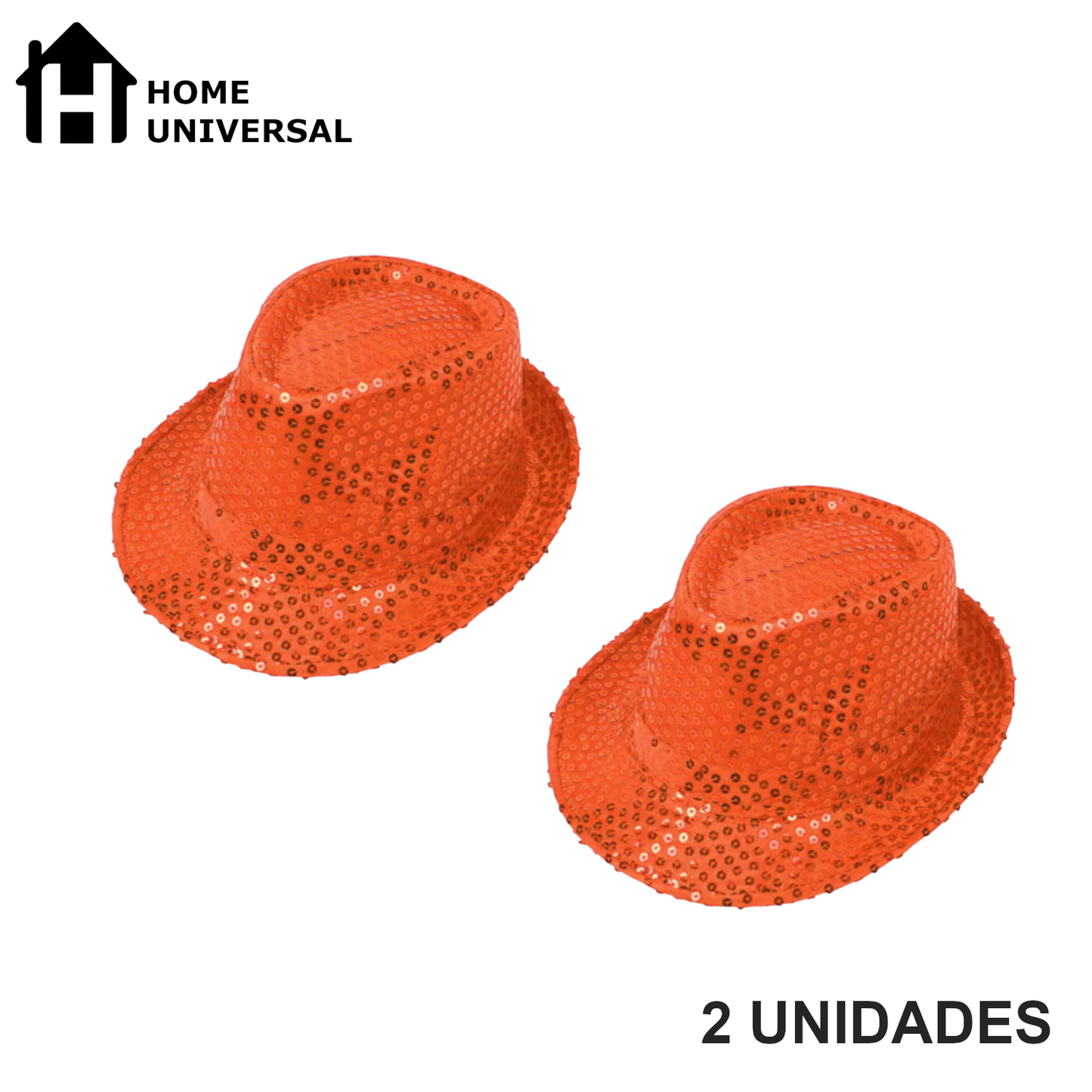 Home Universal® Accesorios de Fiesta – Sombrerode Purpurina y Lentejuelas para Hombres y Mujeres | Complementos de Disfraz Elegantes y Divertidos (2 Unidades)