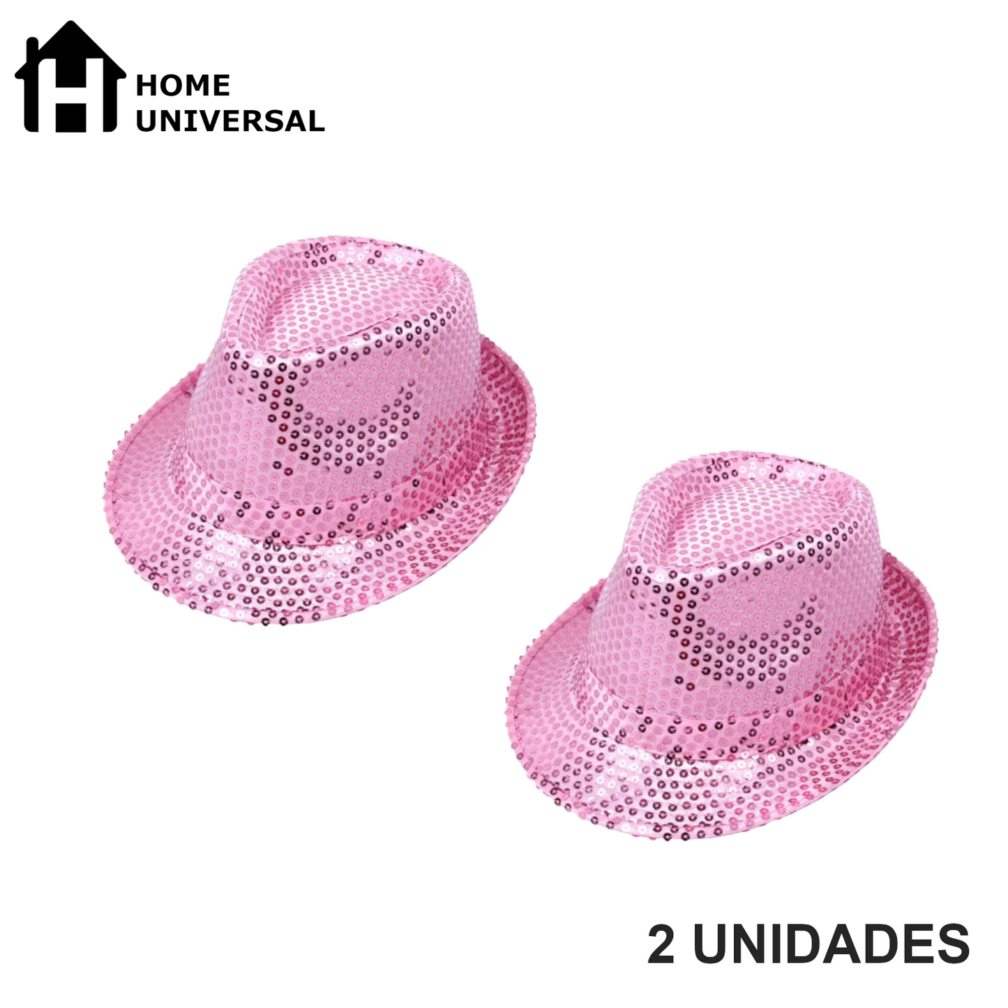 Home Universal® Accesorios de Fiesta – Sombrerode Purpurina y Lentejuelas para Hombres y Mujeres | Complementos de Disfraz Elegantes y Divertidos (2 Unidades)