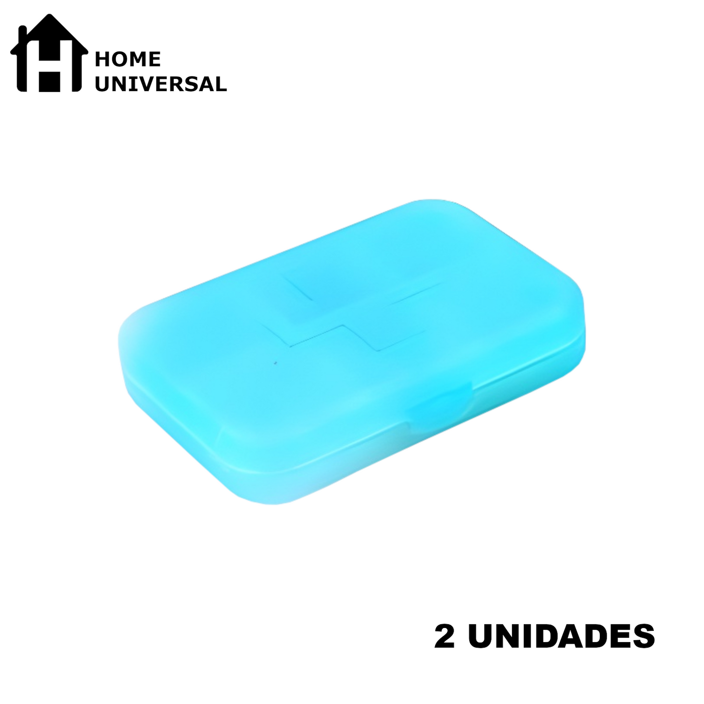 Home Universal® Pastillero portátil y semanal con 6, 7 o 28 compartimentos | Caja organizadora de pastillas con cortador integrado – Diferentes colores y formatos (Pastillero portátil 6 compartimentos - Azul)