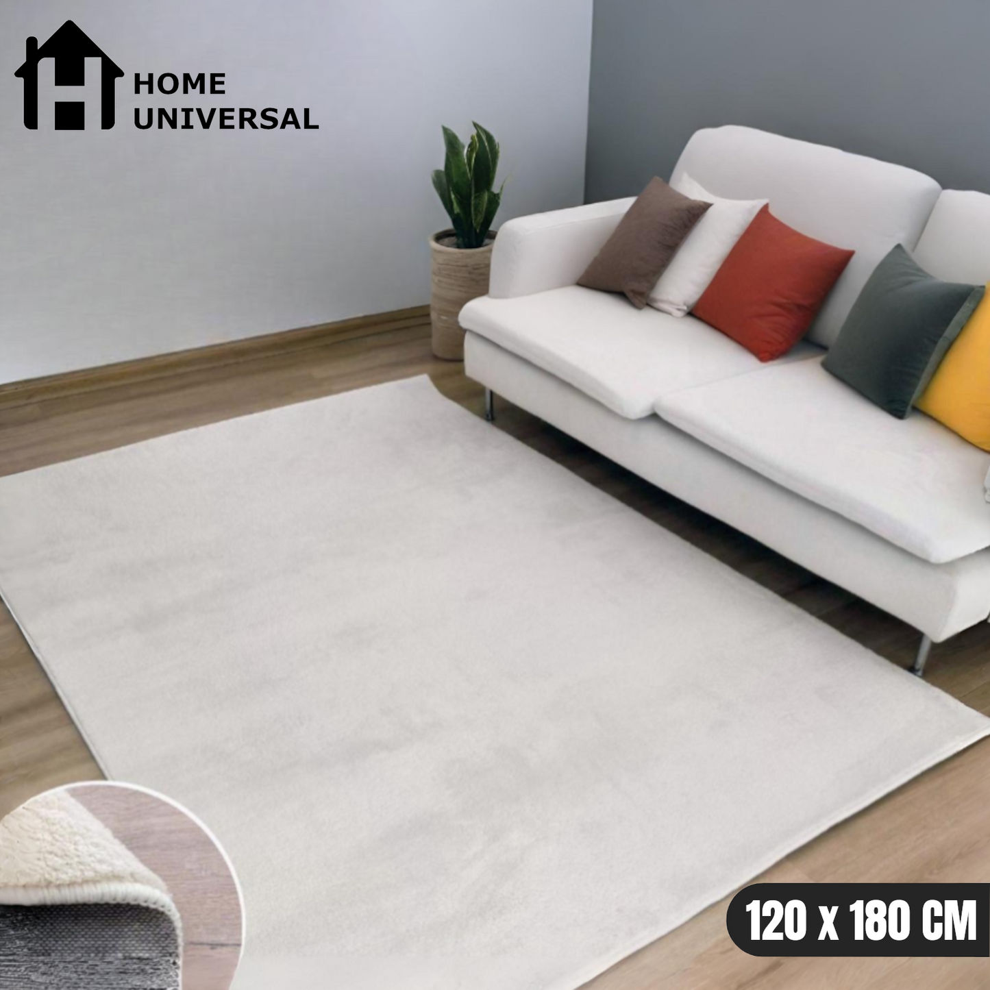 HOME UNIVERSAL Alfombra para Sala de Estar Alfombra Grande Suave y Esponjosa Alfombras Peludas Que no se Desprenden Alfombra Motley Tie-Dye Alfombras Modernas para Interiores (Beige)