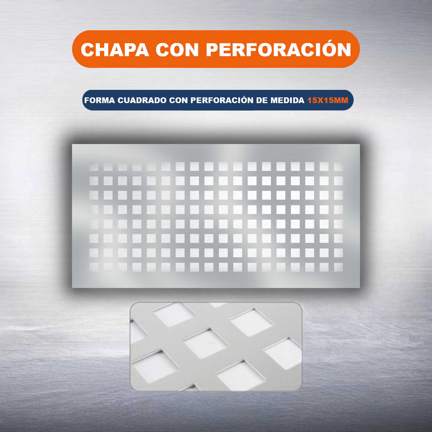 ome Universal® Chapa de Aluminio Estriada, Lisa, Malla y Perforada (Cuadrada, Ovalada, Redonda), Rugosa – Lámina Metálica Resistente Anticorrosión para Bricolaje e Industria Superficie (Perforada Cuadrado) - Perforada Cuadrado-15X15MM (50X50CM - 1MM)