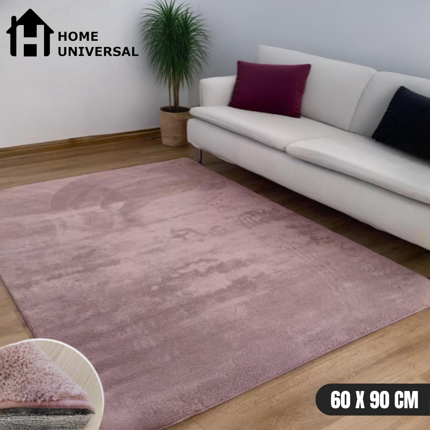 HOME UNIVERSAL Alfombra para Sala de Estar Alfombra Grande Suave y Esponjosa Alfombras Peludas Que no se Desprenden Alfombra Motley Tie-Dye Alfombras Modernas para Interiores (Rosa Palo)