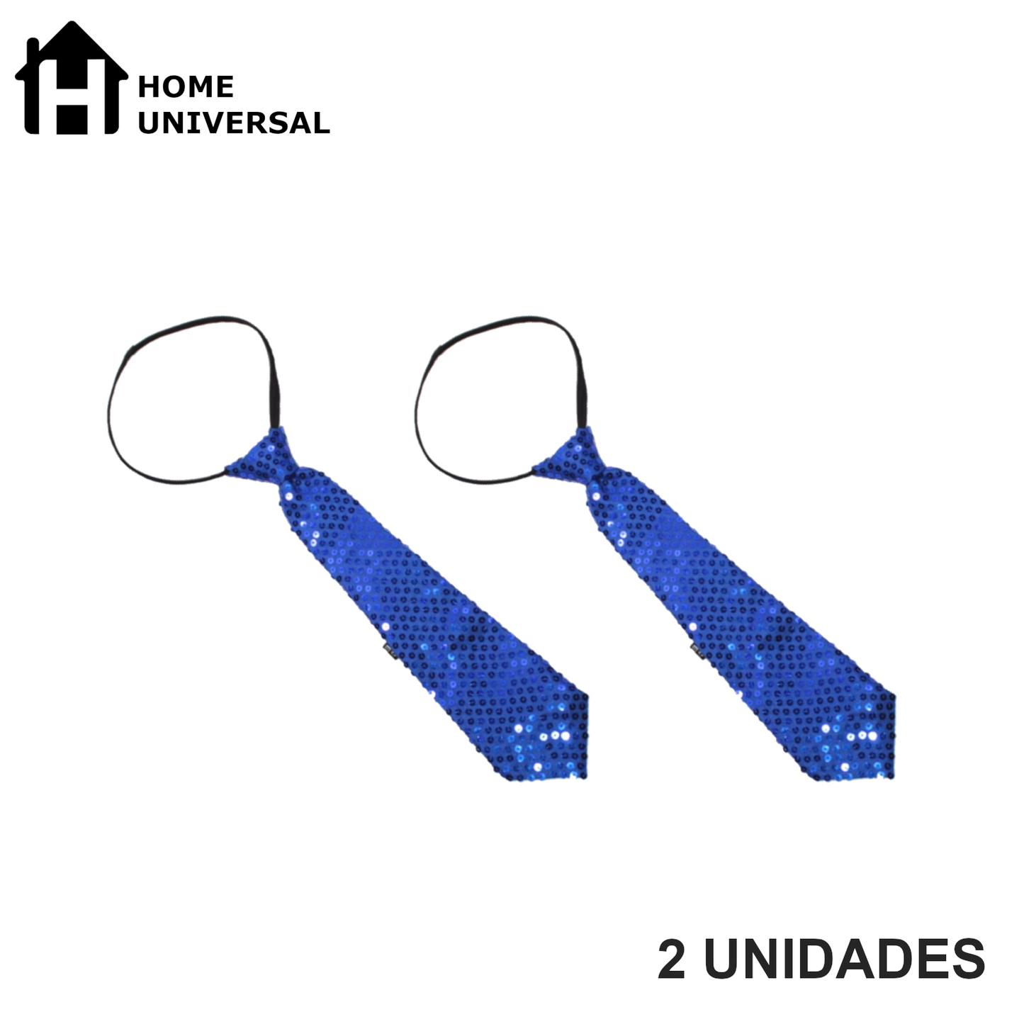 Home Universal® Accesorios de Fiesta – Corbata de  Purpurina y Lentejuelas para Hombres y Mujeres | Complementos de Disfraz Elegantes y Divertidos (2 Unidades)