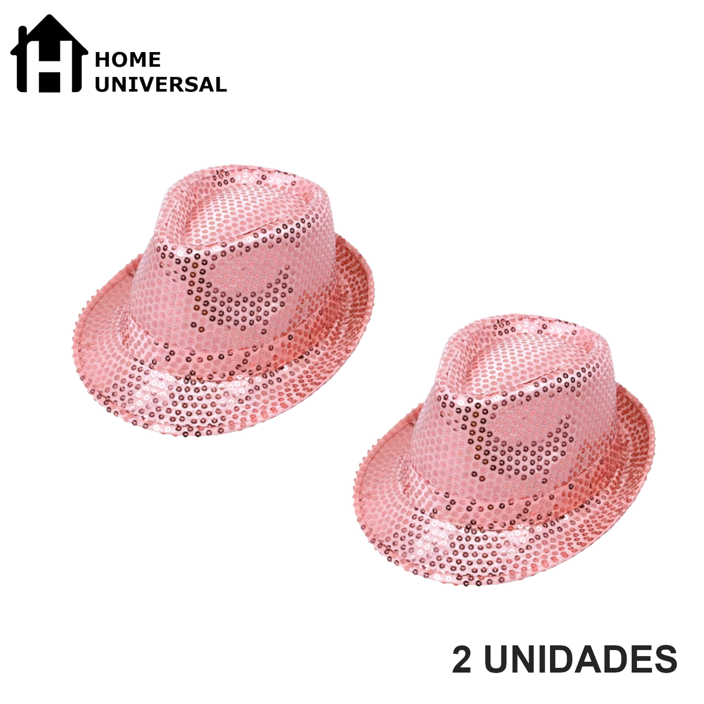 Home Universal® Accesorios de Fiesta – Sombrerode Purpurina y Lentejuelas para Hombres y Mujeres | Complementos de Disfraz Elegantes y Divertidos (2 Unidades)