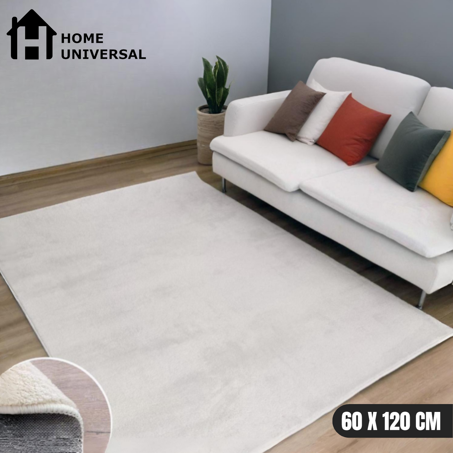HOME UNIVERSAL Alfombra para Sala de Estar Alfombra Grande Suave y Esponjosa Alfombras Peludas Que no se Desprenden Alfombra Motley Tie-Dye Alfombras Modernas para Interiores (Beige)