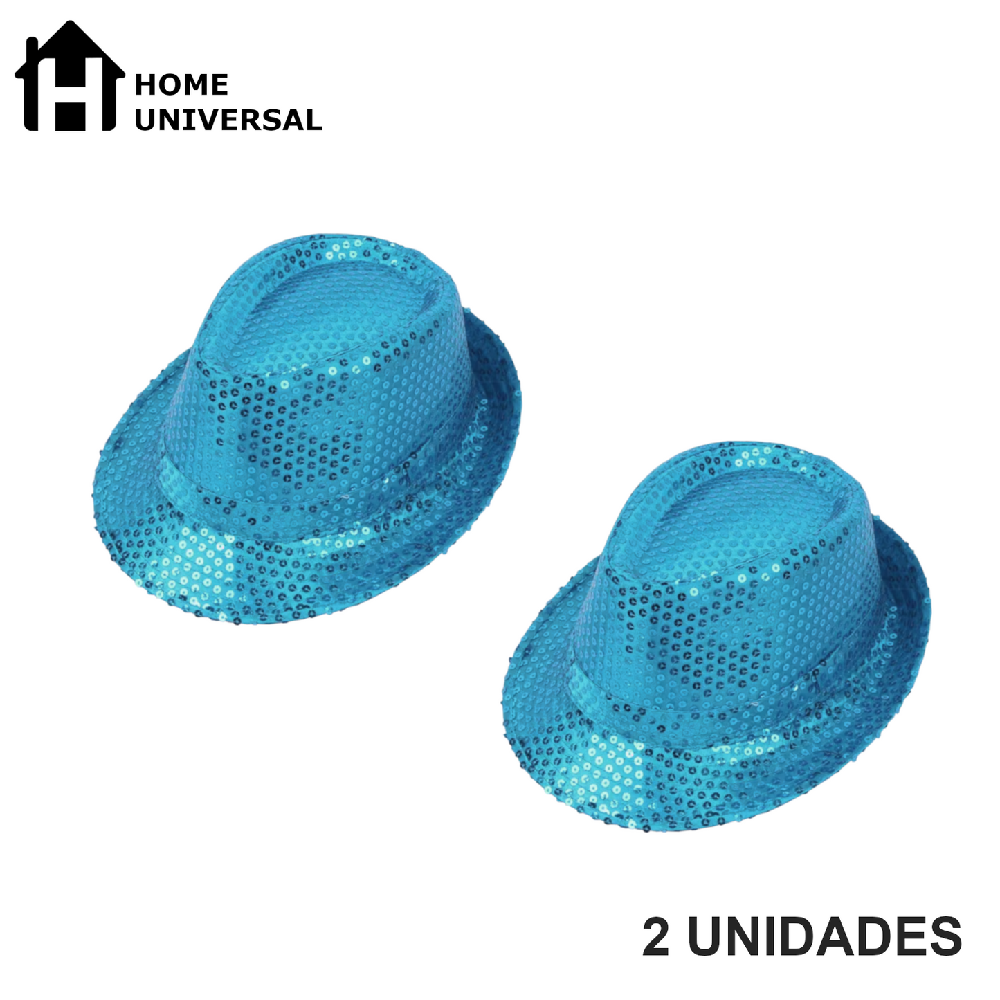 Home Universal® Accesorios de Fiesta – Sombrerode Purpurina y Lentejuelas para Hombres y Mujeres | Complementos de Disfraz Elegantes y Divertidos (2 Unidades)