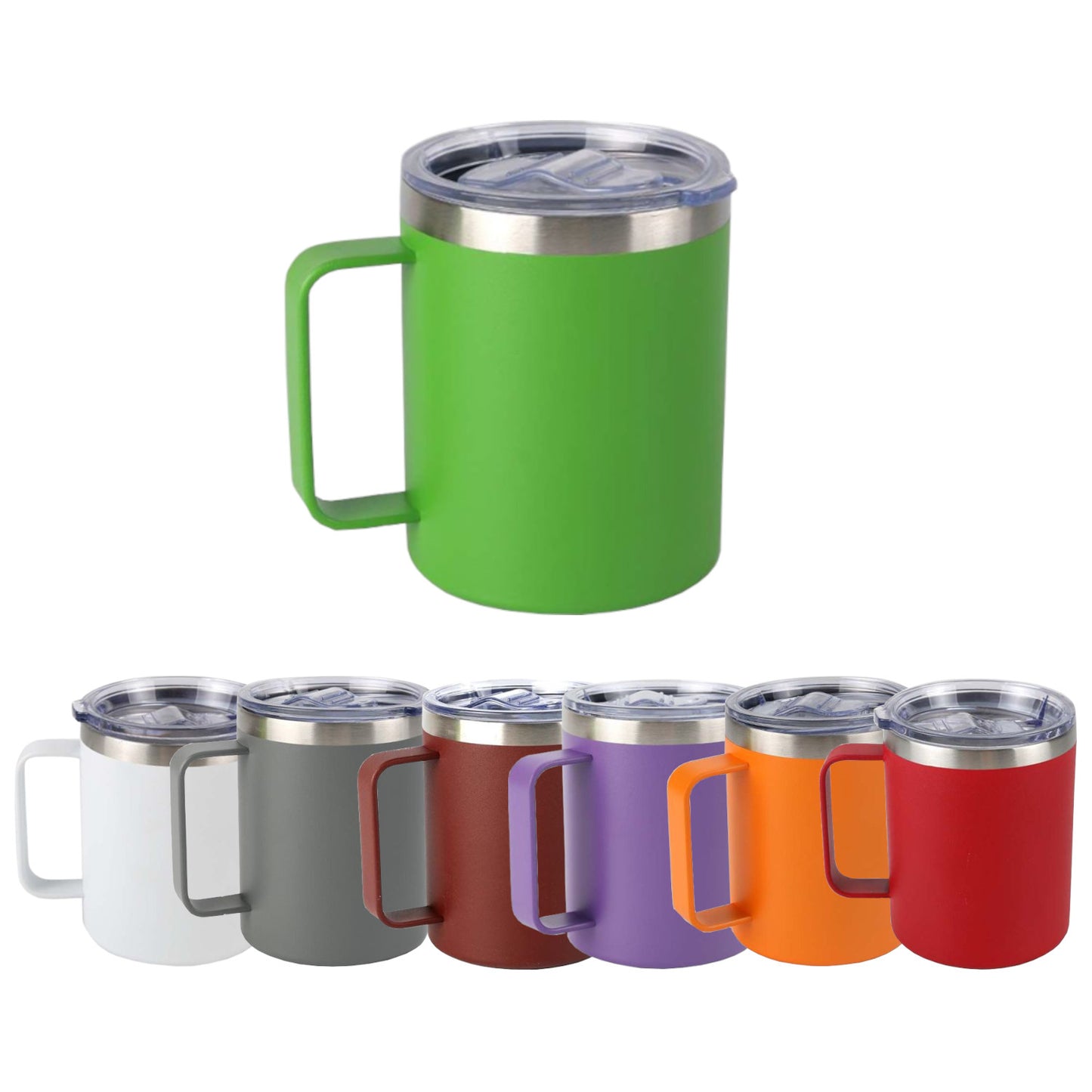 Home Universal® Taza Térmica 400 ml de Acero Inoxidable con Tapa – Vaso Termo Reutilizable para Café y Té, Mantiene Bebidas Calientes y Frías (Verde)