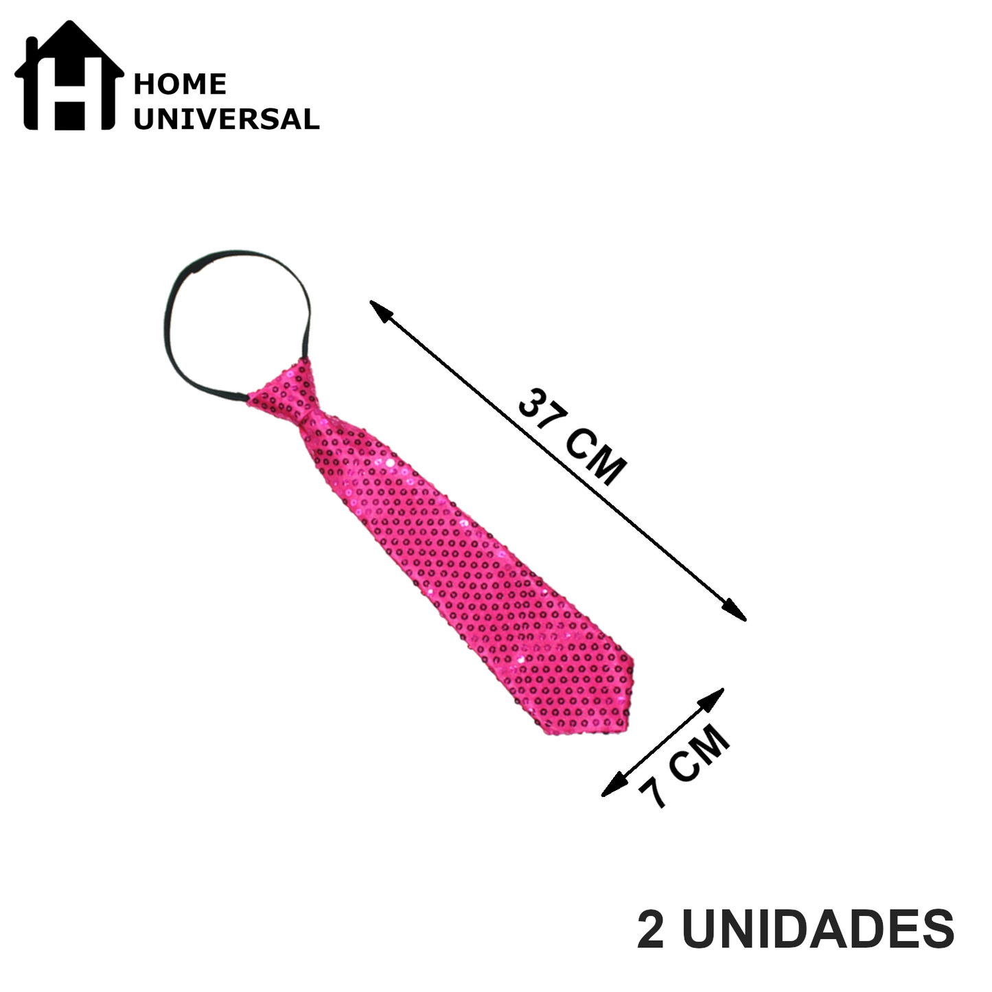 Home Universal® Accesorios de Fiesta – Corbata de  Purpurina y Lentejuelas para Hombres y Mujeres | Complementos de Disfraz Elegantes y Divertidos (2 Unidades)