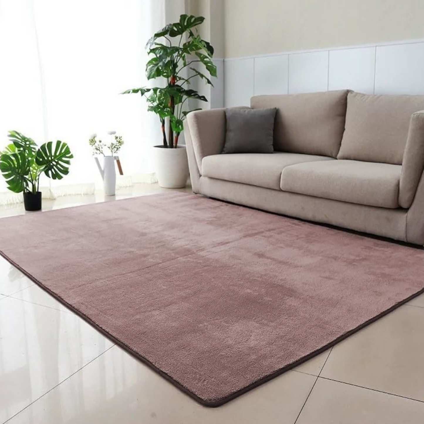 HOME UNIVERSAL Alfombra para Sala de Estar Alfombra Grande Suave y Esponjosa Alfombras Peludas Que no se Desprenden Alfombra Motley Tie-Dye Alfombras Modernas para Interiores (Rosa Palo)