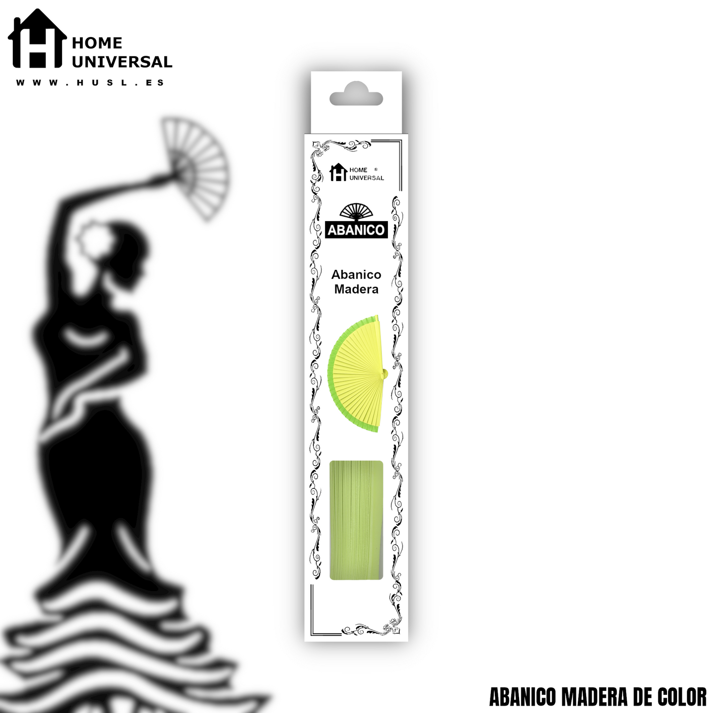 HOME UNIVERSAL Abanicos Madera con caja Liso 23CM, Detalles para los Invitados, Regalos de Boda, Fiesta, Comunión o Bautizo - (Mezcla de Colores 23 CM con Caja)