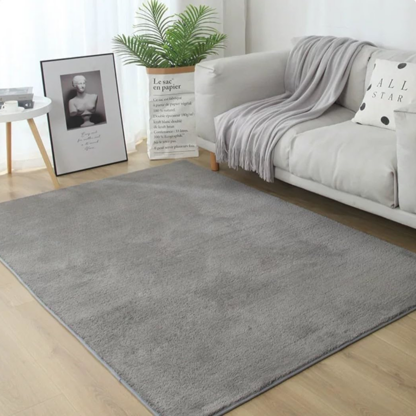 HOME UNIVERSAL Alfombra para Sala de Estar Alfombra Grande Suave y Esponjosa Alfombras Peludas Que no se Desprenden Alfombra Motley Tie-Dye Alfombras Modernas para Interiores (Gris)