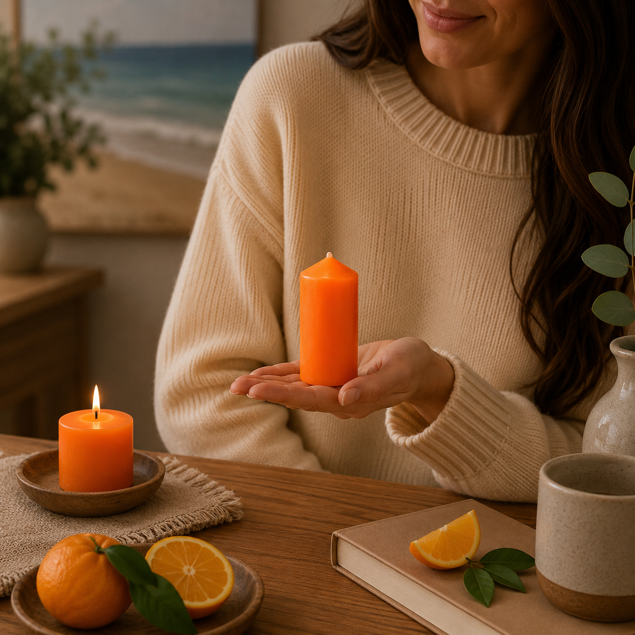 Home Universal® 6 Velas Aromáticas Perfumadas, 9 Aromas Disponibles, 2 Tamaños Disponibles, Velas Decorativas para Hogar, Relax, Spa y Aromaterapia (TROPICAL FRUITS Ø47 × 110 mm)