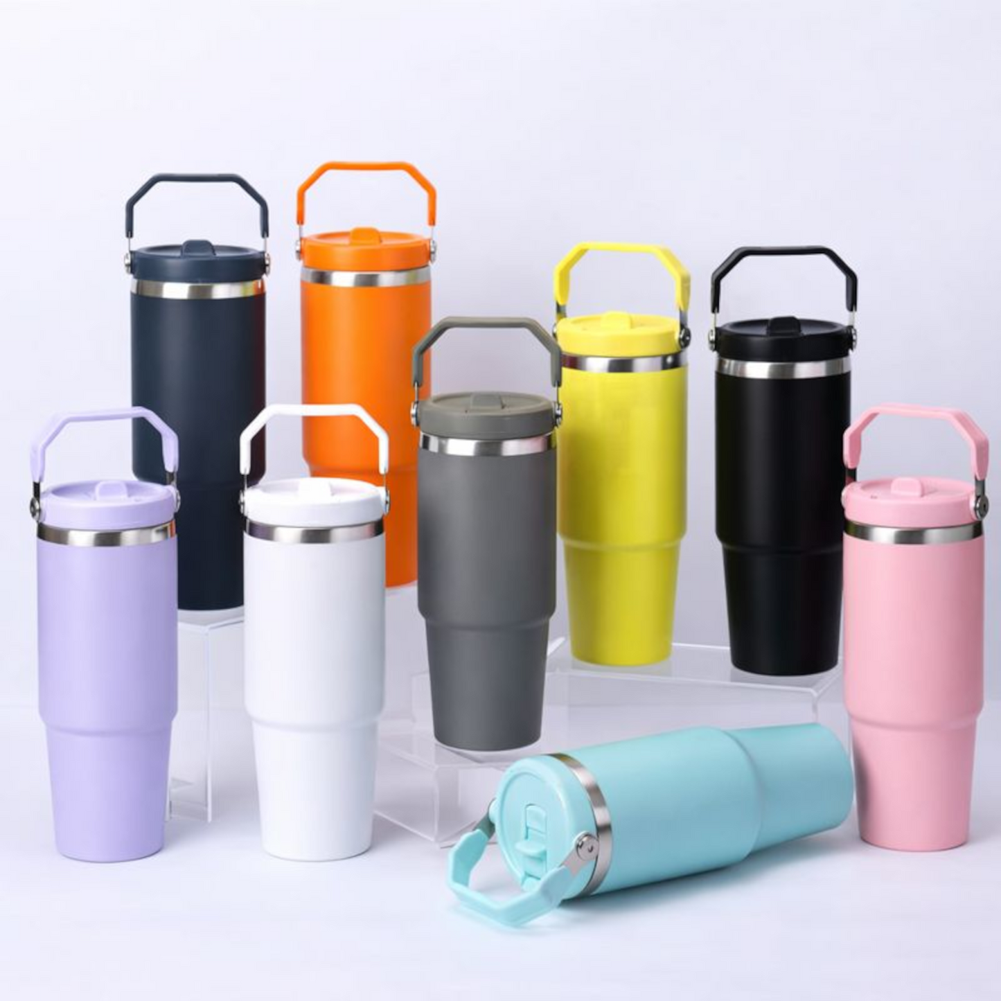 Home Universal ® Vaso térmico 890 ml | Botella de Agua Térmica 0,89L con Pajita | Acero Inoxidable sin BPA | Mantiene Frío 24h y Calor 12h | Termo Reutilizable Fácil de Llevar y Apto Lavavajillas (Blanco)