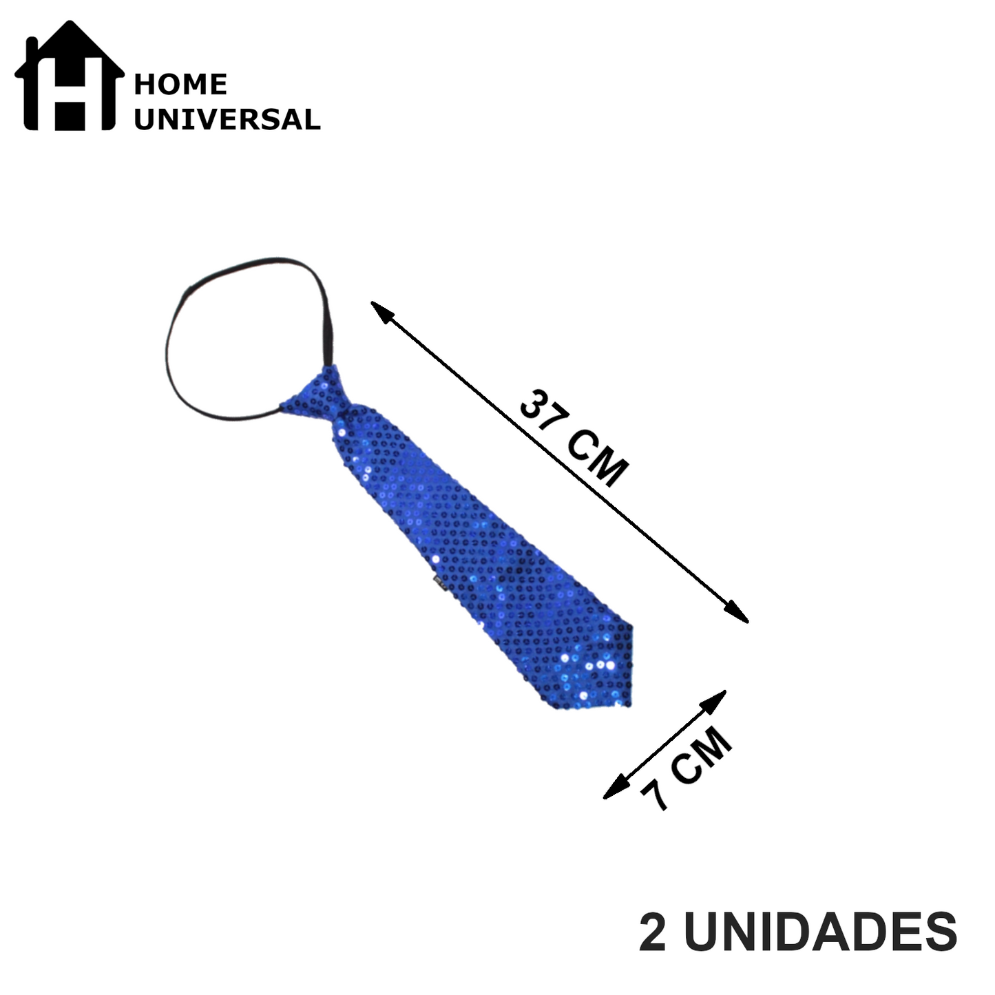 Home Universal® Accesorios de Fiesta – Corbata de  Purpurina y Lentejuelas para Hombres y Mujeres | Complementos de Disfraz Elegantes y Divertidos (2 Unidades)