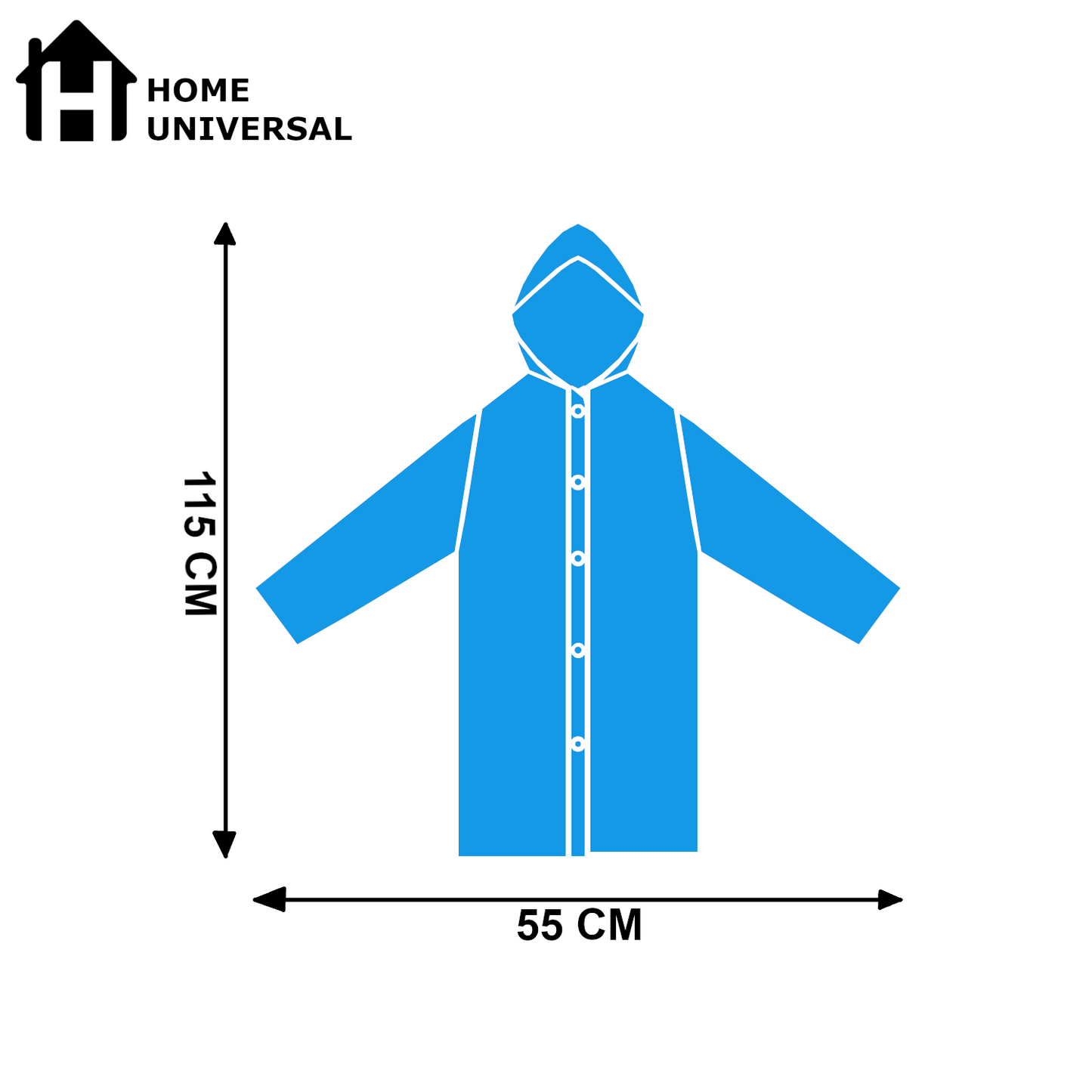 Home Universal® Chubasquero Impermeable Unisex - Material Ligero, con Capucha Ajustable, Plegable, Reutilizable (3 Unidades, Azul, Rosa y Amarillo - Niño (115X55CM))
