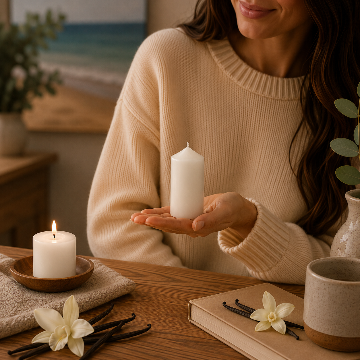 Home Universal® 6 Velas Aromáticas Perfumadas, 9 Aromas Disponibles, 2 Tamaños Disponibles, Velas Decorativas para Hogar, Relax, Spa y Aromaterapia (COCO Ø47 × 110 mm)