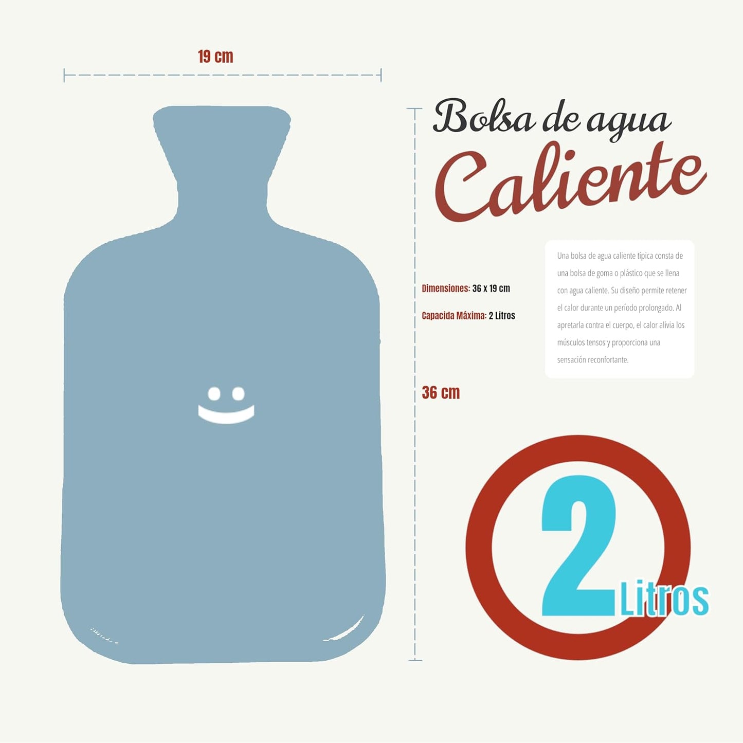 Home Universal | Bolsa de Agua Caliente (Nubes azul)
