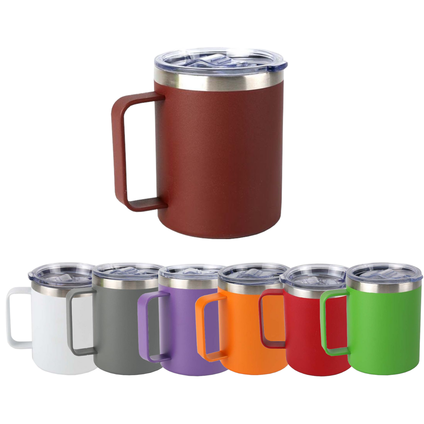 Home Universal® Taza Térmica 400 ml de Acero Inoxidable con Tapa – Vaso Termo Reutilizable para Café y Té, Mantiene Bebidas Calientes y Frías (Marrón)