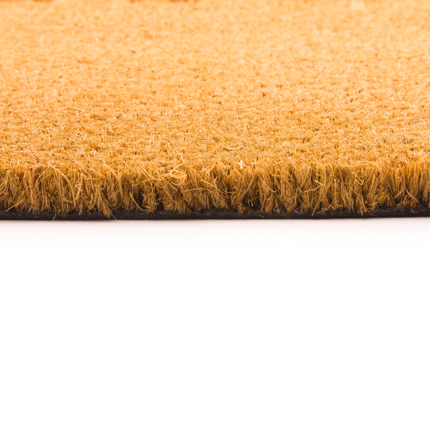 Home Universal ® Felpudos 60x40CM Fibra de Coco | Base Antideslizante de Caucho | Apto para el Exterior (Be happy)