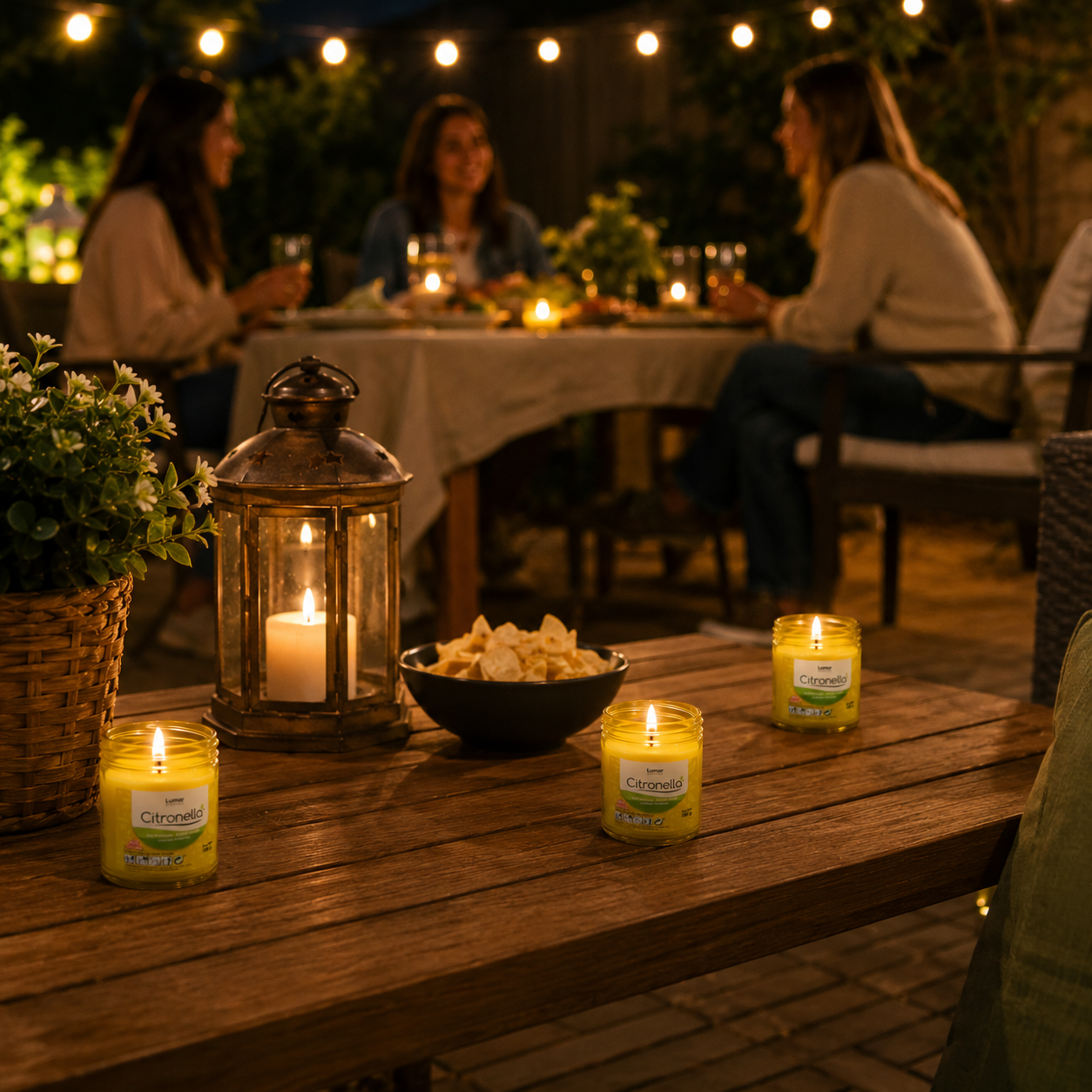 Lumar Citronela – Velas Antimosquitos para Exterior, Jardín, Terraza y Balcón | Protección Natural contra Mosquitos para Verano - Citronela Bote Plástico (6 Unidades)