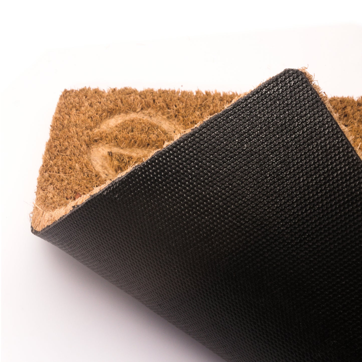 Home Universal ® Felpudos 60x40CM Fibra de Coco | Base Antideslizante de Caucho | Apto para el Exterior (Relieve · Medio Círculo)