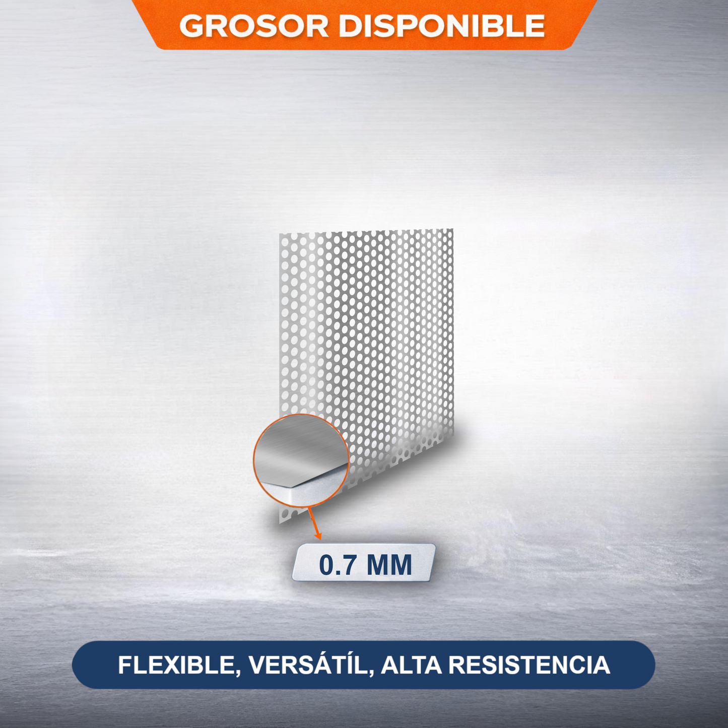 Home Universal® Chapa Galvanizada Lisa y Perforada, Lámina Metálica Resistente Anticorrosión para BricolajeSuperficie (Superficie Perforada Redondo-5MM (25X50CM - 0.7MM))