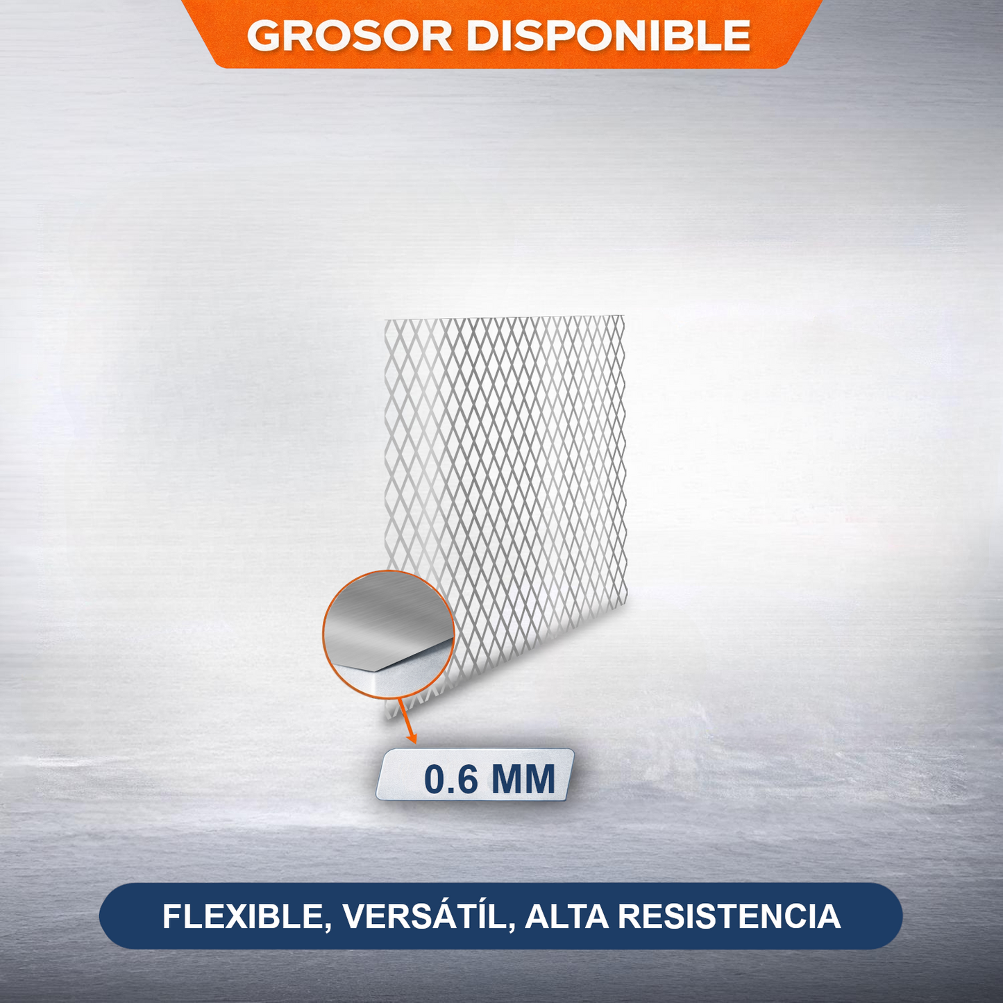 Home Universal® Chapa Galvanizada Lisa y Perforada, Lámina Metálica Resistente Anticorrosión para BricolajeSuperficie (Superficie Perforada Forma Rombo-10X10MM (25X50CM - 0.6MM))