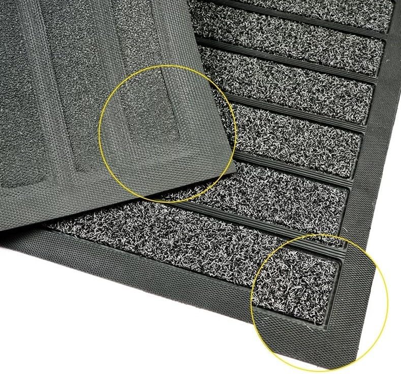 Home Universal® Felpudo de Goma Antideslizante para Exterior y interior – Resistente a Lluvia y Barro, Limpia Zapatos, Alta Durabilidad – Varias Medidas, 40X60CM, Negro (Diseño a Rayas)