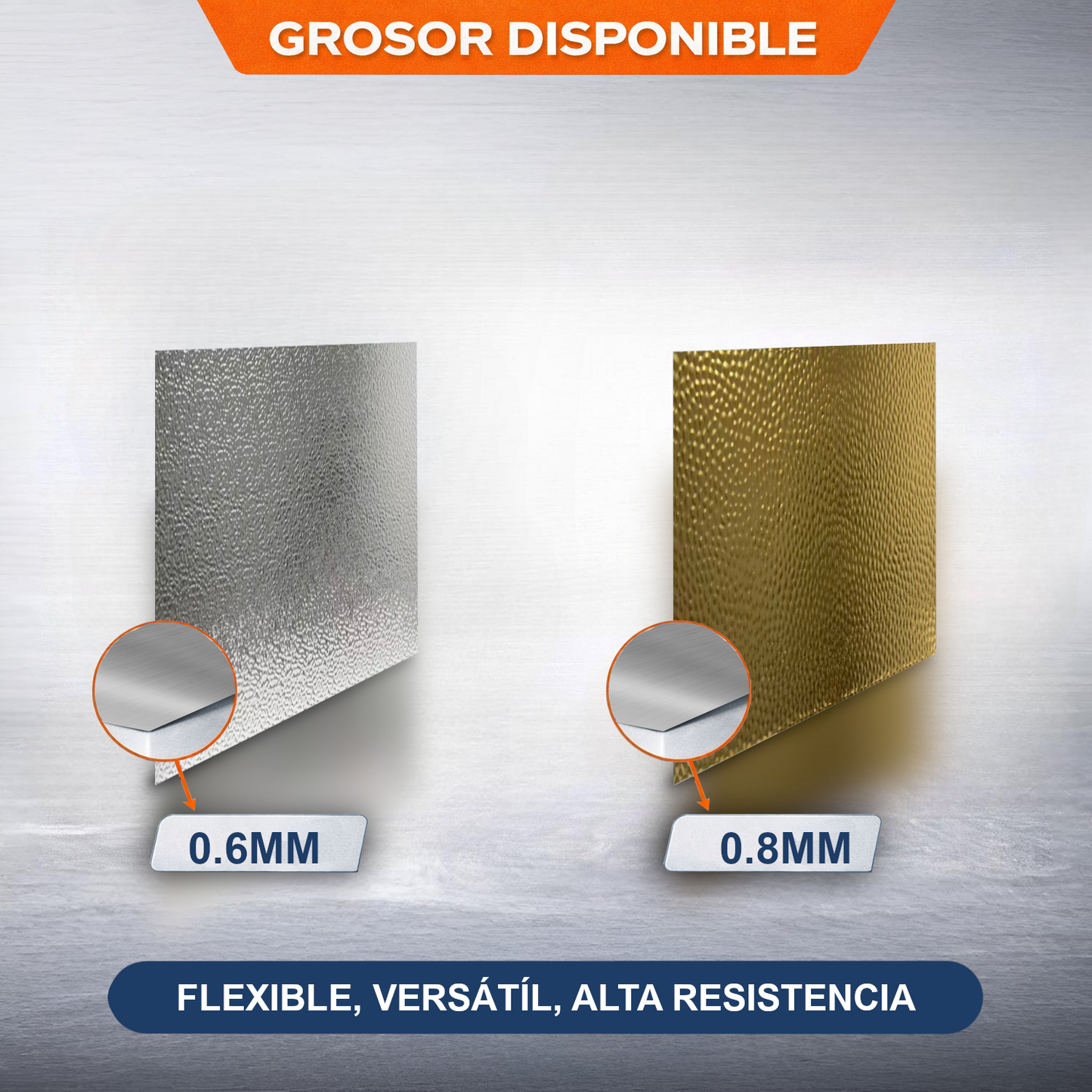 ome Universal® Chapa de Aluminio Estriada, Lisa, Malla y Perforada (Cuadrada, Ovalada, Redonda), Rugosa – Lámina Metálica Resistente Anticorrosión para Bricolaje e Industria Superficie (Rugosidad) - Plateado (25X50CM - 0.6MM)