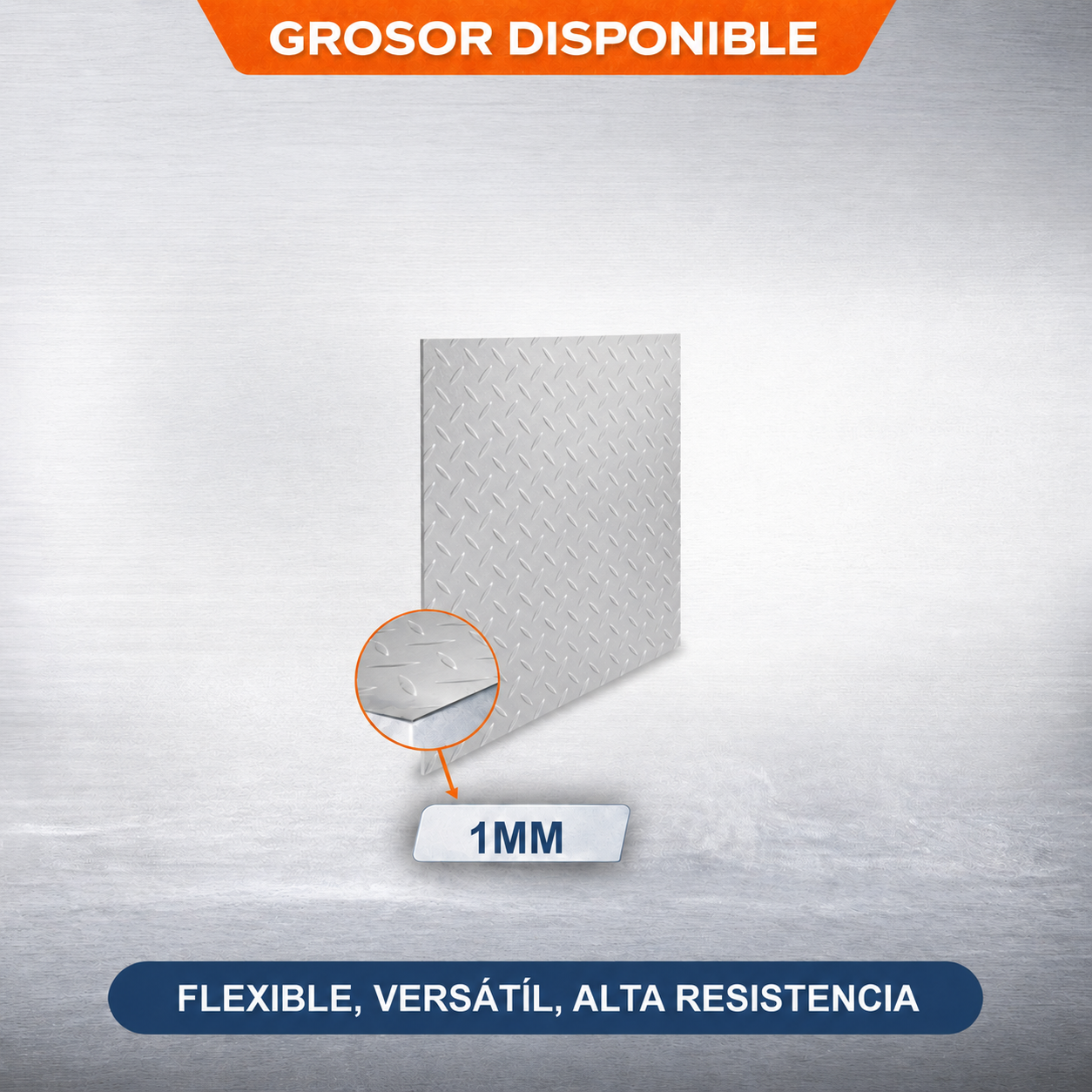 Home Universal® Chapa Acero inoxidable Superficie Liso, Estriada, Perforación Cuadrifolio – Lámina Metálica Resistente Anticorrosión para Bricolaje e Industria-Estriada  (25X50CM - 1MM)