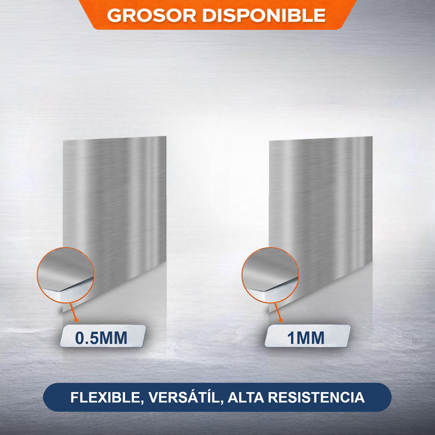 ome Universal® Chapa de Aluminio Estriada, Lisa, Malla y Perforada (Cuadrada, Ovalada, Redonda), Rugosa – Lámina Metálica Resistente Anticorrosión para Bricolaje e Industria (Superficie (Liso)) - Brillante (25X50CM - 0.5MM)