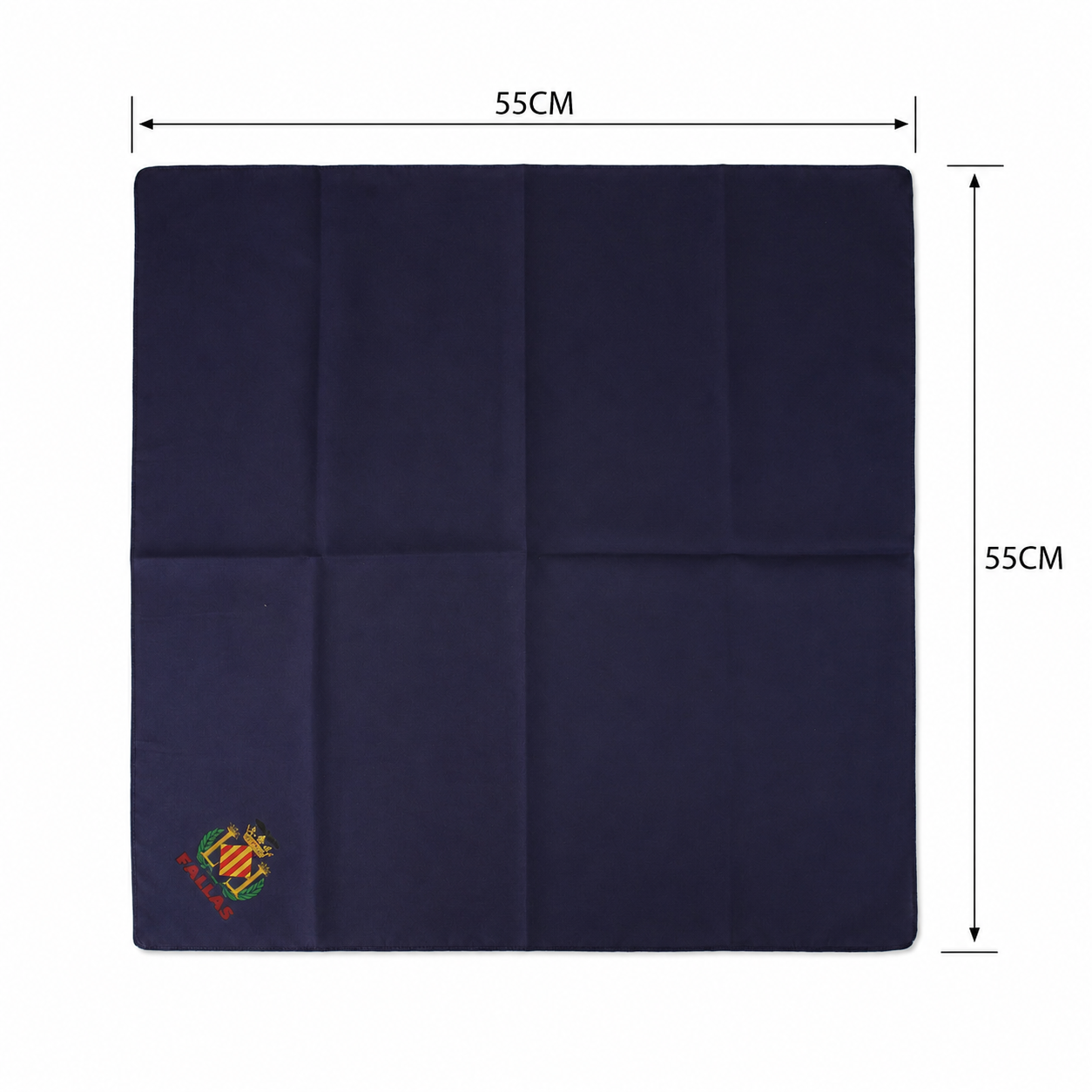 Home Universal® Pañuelo Fallero de Valencia con Escudo, Azul y Blanco 57x57cm, Azul 55x55cm  – Pañuelo Tradicional para Fallas y Fiestas Valencianas (Azul)(12 UNIDADES))