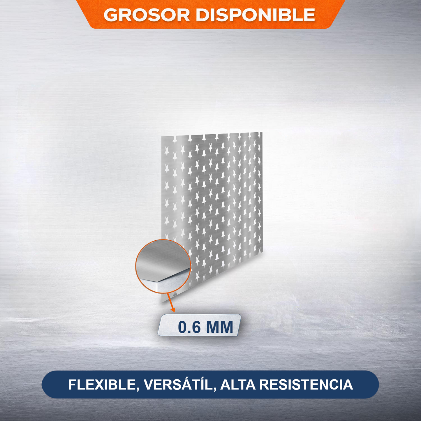 Home Universal® Chapa Galvanizada Lisa y Perforada, Lámina Metálica Resistente Anticorrosión para BricolajeSuperficie (Superficie Perforada Forma Estrella-18X18MM (25X50CM - 0.6MM))