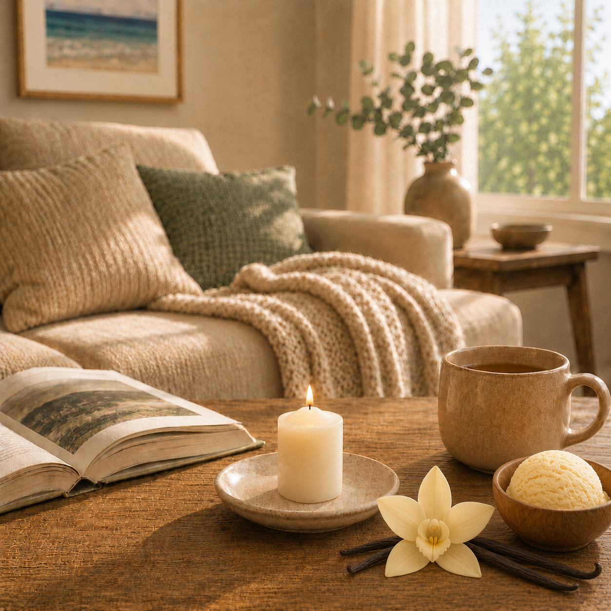 Home Universal® 6 Velas Aromáticas Perfumadas, 9 Aromas Disponibles, 2 Tamaños Disponibles, Velas Decorativas para Hogar, Relax, Spa y Aromaterapia (CREMA VAINILLA Ø57 × 70 mm)