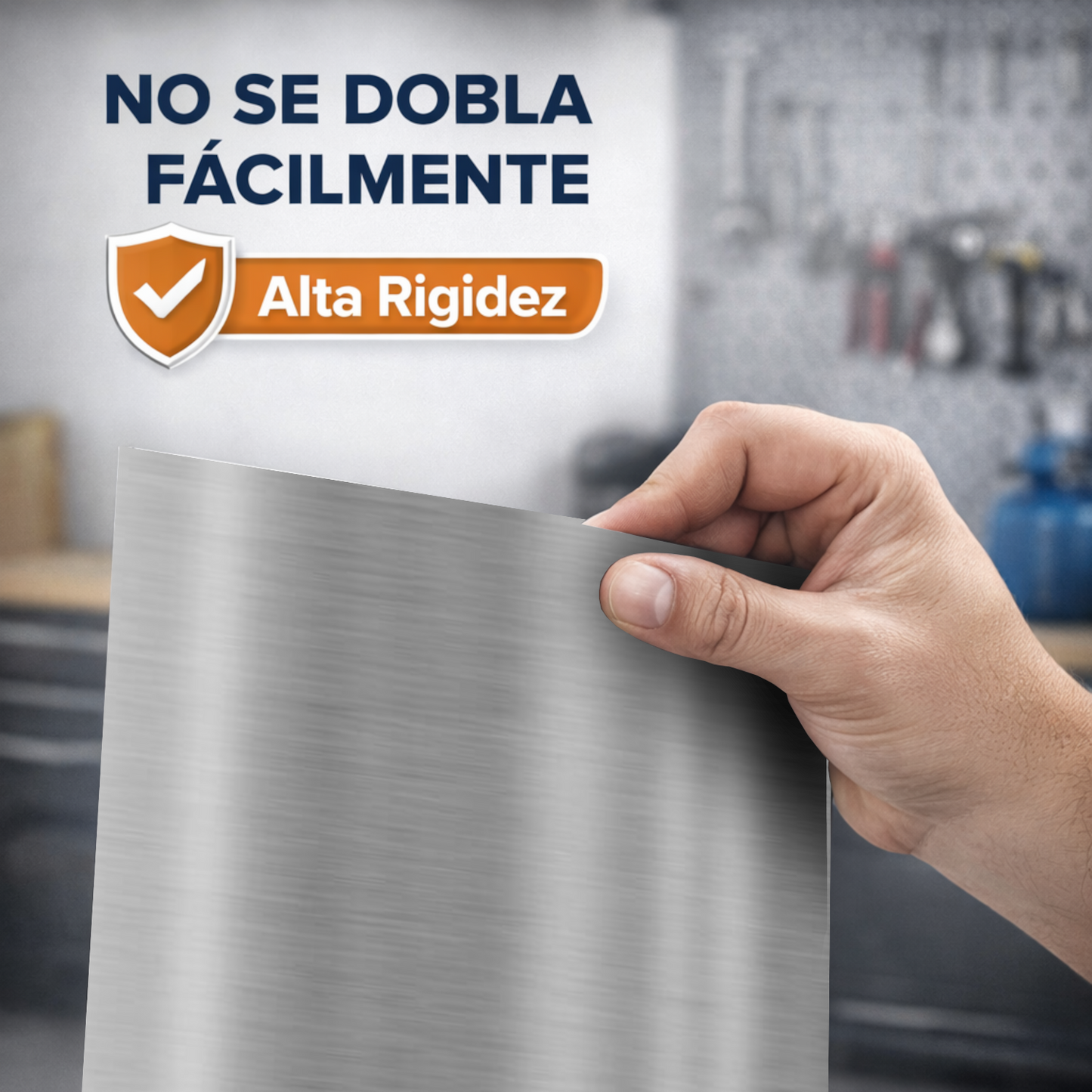 ome Universal® Chapa de Aluminio Estriada, Lisa, Malla y Perforada (Cuadrada, Ovalada, Redonda), Rugosa – Lámina Metálica Resistente Anticorrosión para Bricolaje e Industria (Superficie (Liso)) - Mate (25X50CM - 1MM)