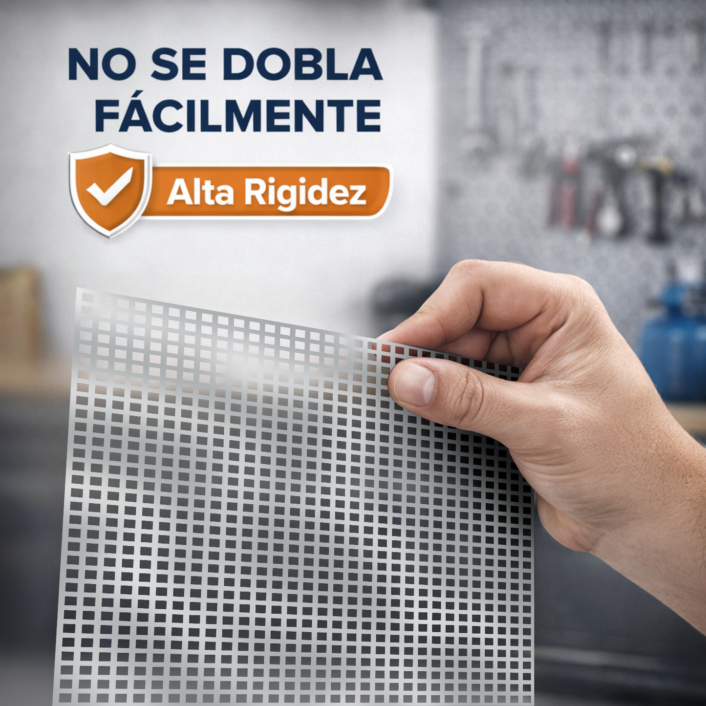 ome Universal® Chapa de Aluminio Estriada, Lisa, Malla y Perforada (Cuadrada, Ovalada, Redonda), Rugosa – Lámina Metálica Resistente Anticorrosión para Bricolaje e Industria Superficie (Perforada Cuadrado) - Perforada Cuadrado-10X10MM (50X50CM - 1MM)