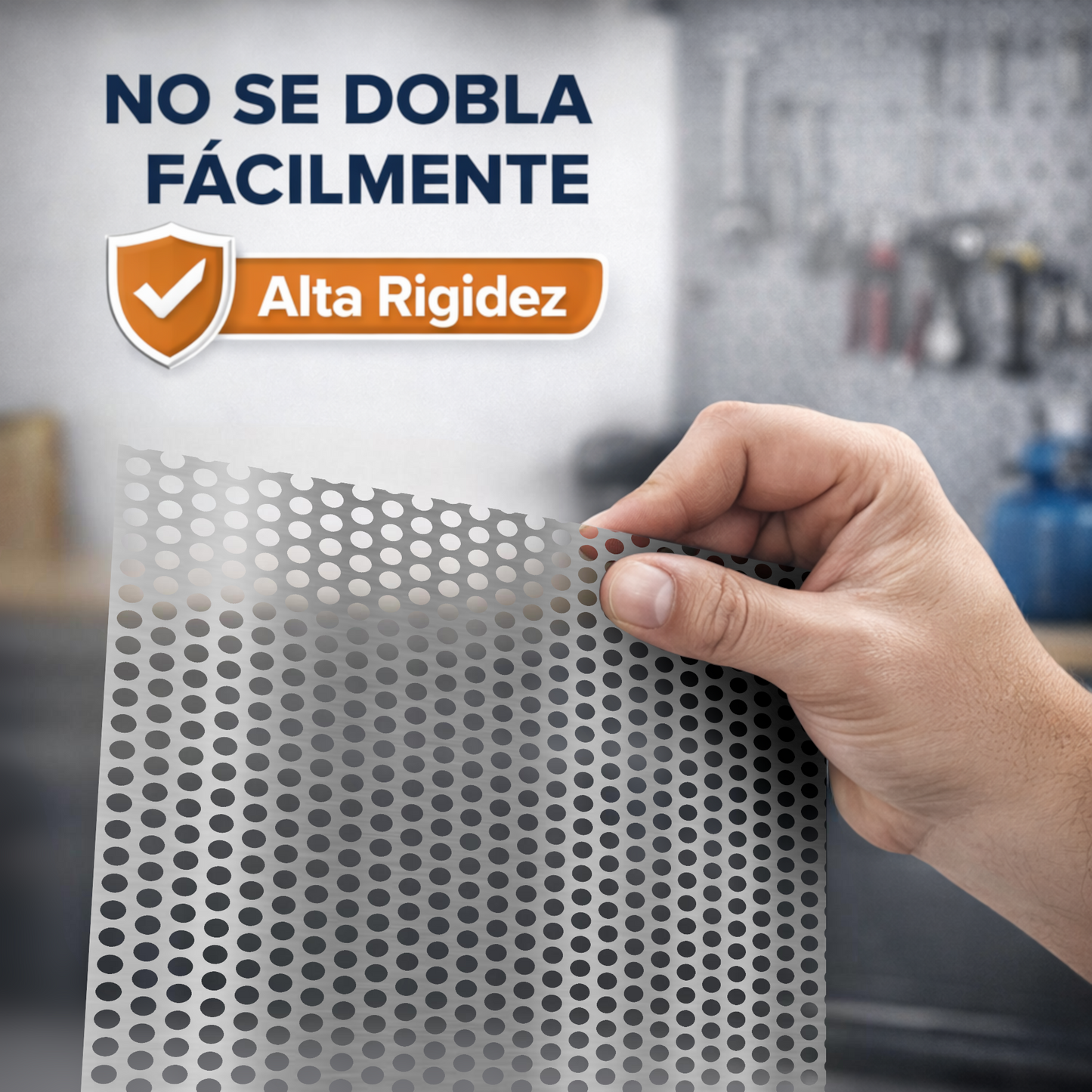ome Universal® Chapa de Aluminio Estriada, Lisa, Malla y Perforada (Cuadrada, Ovalada, Redonda), Rugosa – Lámina Metálica Resistente Anticorrosión para Bricolaje e Industria Superficie (Perforada Redondo) - Perforada Redondo-5MM (25X50CM - 1MM)
