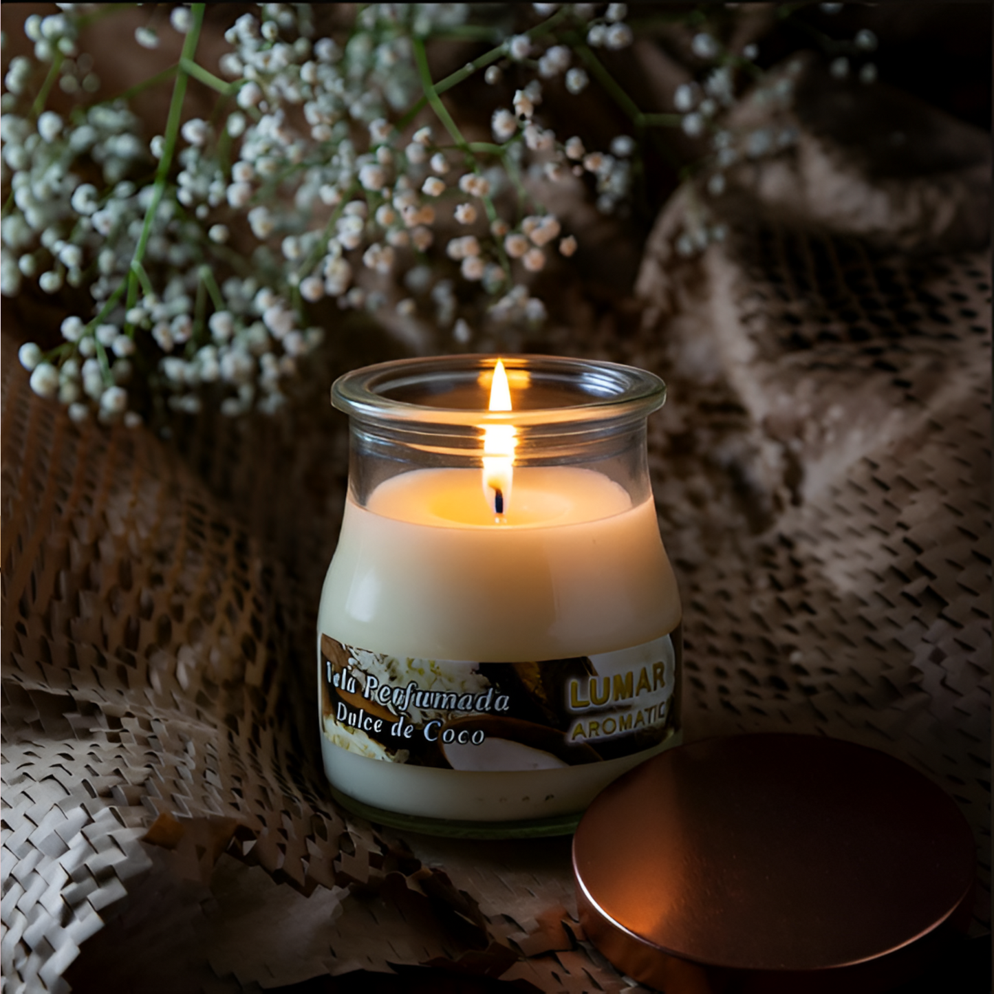 Home Universal® Pack de 3/6/12 Velas Aromáticas en Vaso de Cristal Reciclable LUMAR AROMATIC – 24h de Duración por Vela – Cera Vegetal Perfumada – 16 Fragancias Disponibles – Fabricadas en España – 7x6cm (Canela en Rama)