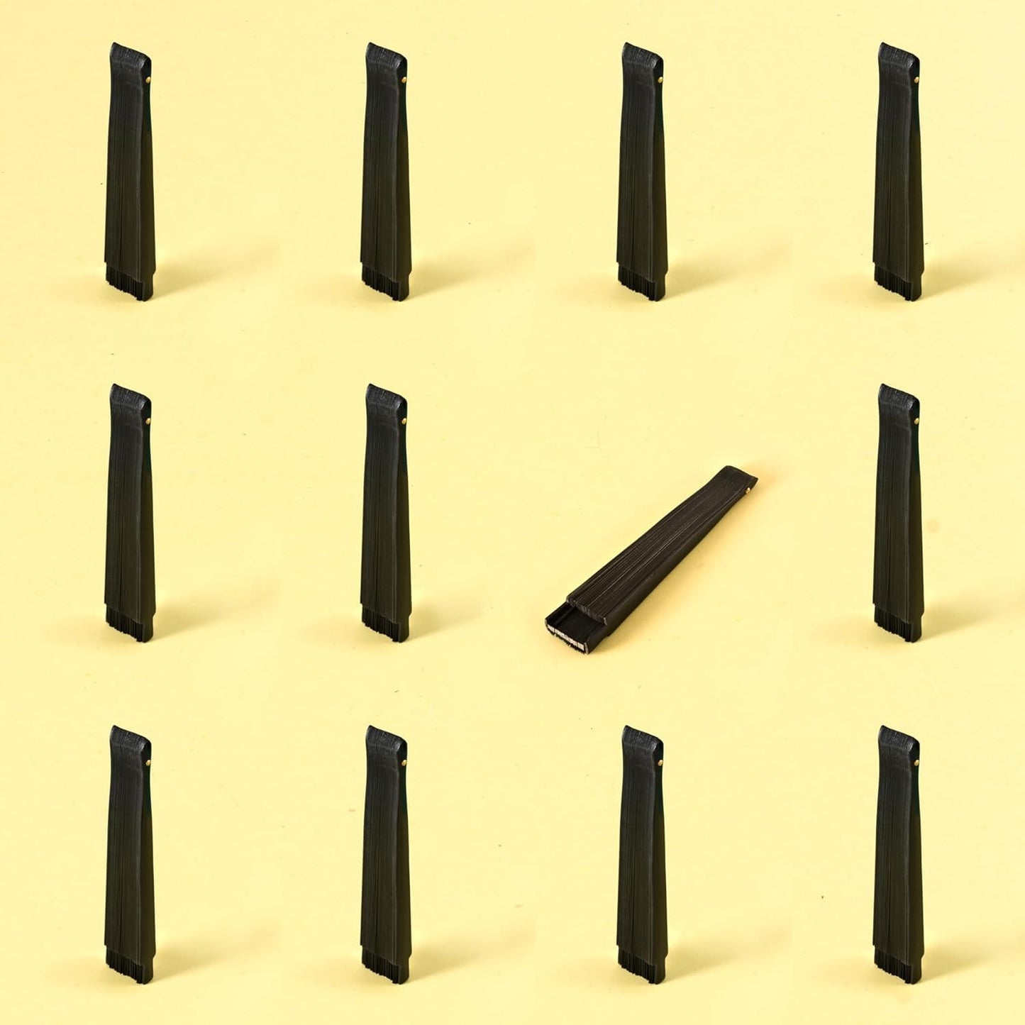 Home Universal ® Abanico Madera Español con Tela Lisa 23cm, Detalles para los Invitados, Regalos de Boda, Fiestas, Comuniones y Otros Eventos (Negro)