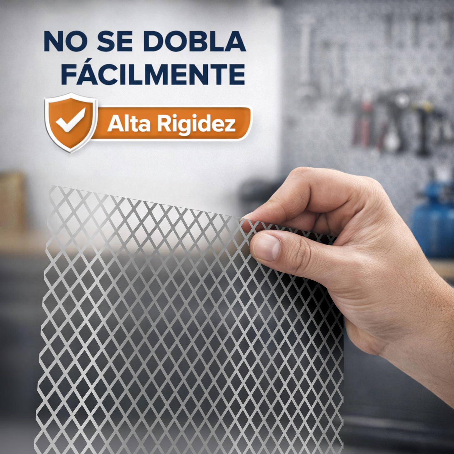 ome Universal® Chapa de Aluminio Estriada, Lisa, Malla y Perforada (Cuadrada, Ovalada, Redonda), Rugosa – Lámina Metálica Resistente Anticorrosión para Bricolaje e Industria Superficie (Perforada Forma) - Rombo-10X10MM (25X50CM - 1MM)