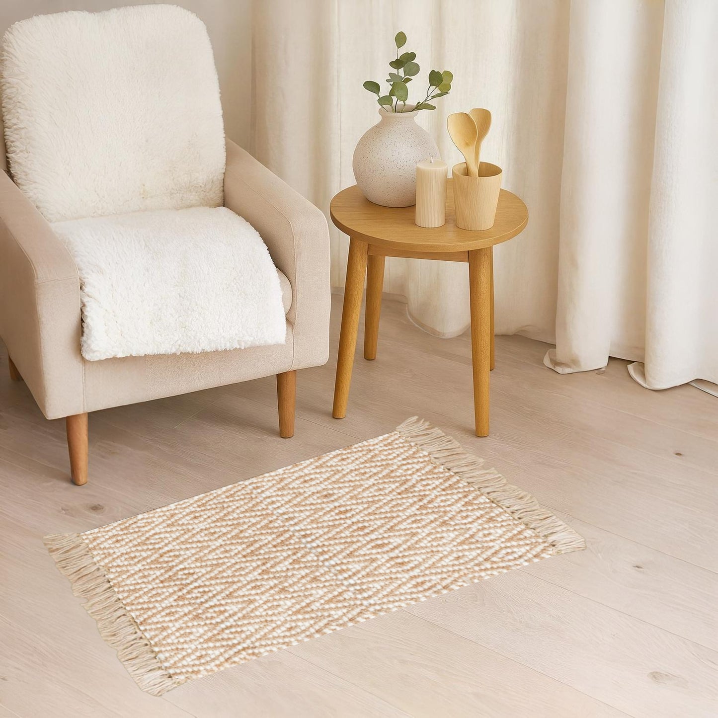 Home Universal® Alfombra Jarapa de Algodón Lavable | Diseño Geométrico Artesanal | Decoración Boho Mediterránea para Salón, Dormitorio, Pasillo y Cocina | Suave, Ligera y Resistente | Rombos Relieve