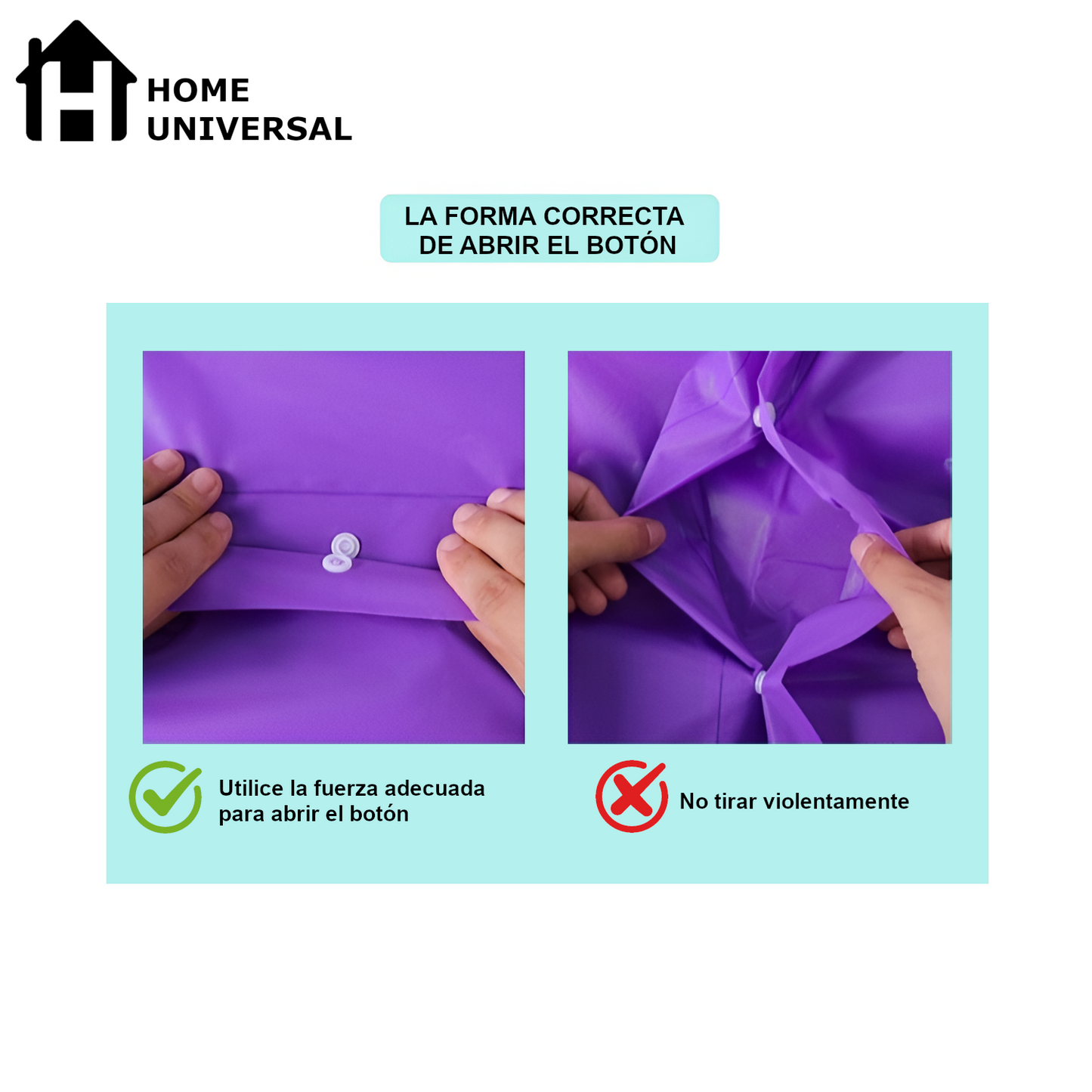 Home Universal® Chubasquero Impermeable Unisex - Material Ligero, con Capucha Ajustable, Plegable, Reutilizable (2 Unidades, Azul y Blanco - Adulto (145X85CM))