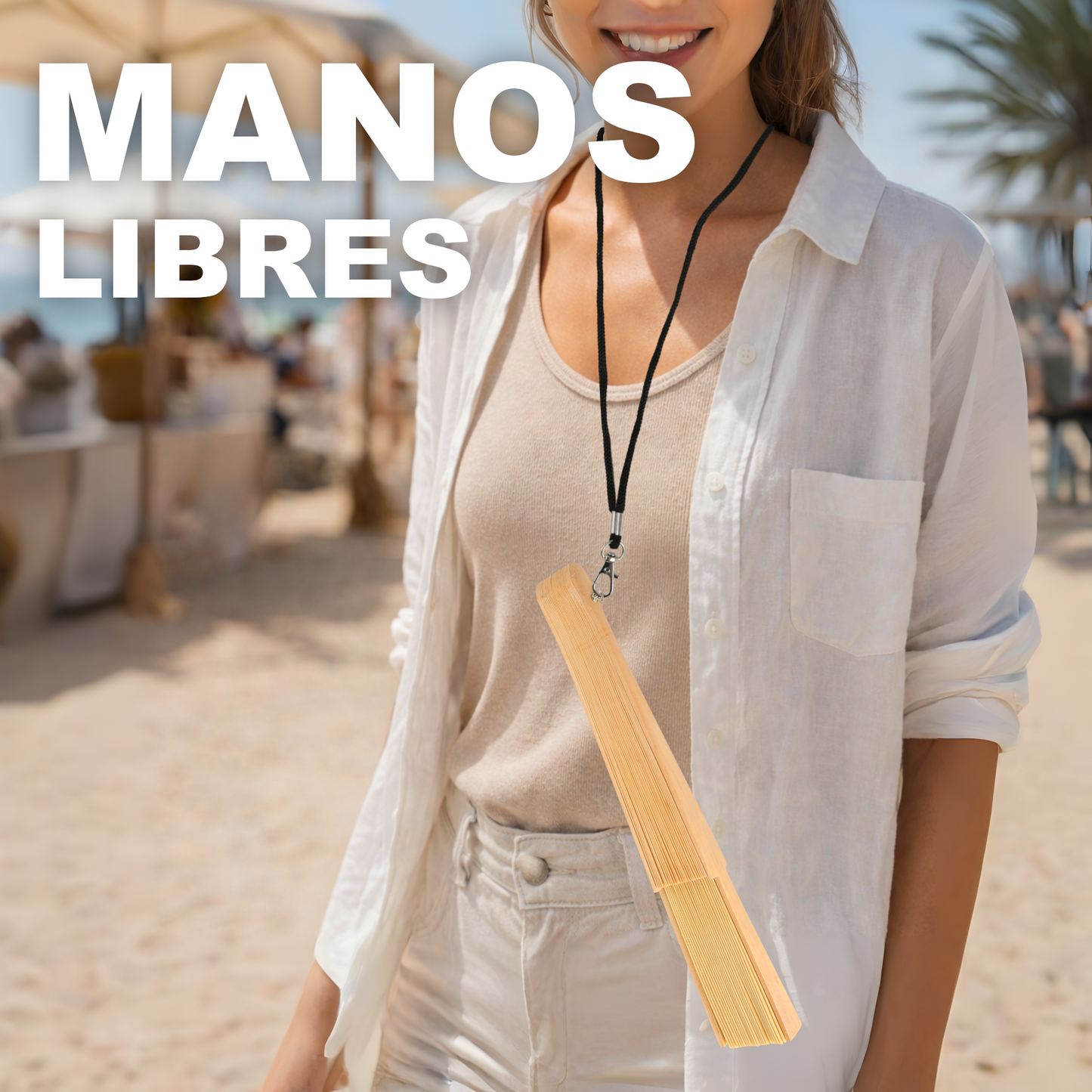 Home Universal® Abanico de madera con argollas para colgar, plegable, ligero y resistente, ideal para bodas, eventos y verano, diseño clásico y portátil perfecto para regalo y uso diario - Madera (27CM)