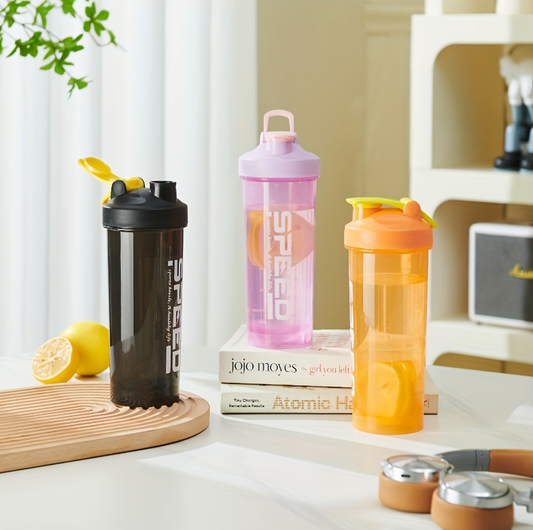 Home Universal®Botella Shaker 800ml con Mixball – Agitadora para Proteínas en Polvo, Sin Fugas, Plástico Resistente con Tapa – Ideal para Fitness, Gimnasio y Deportes